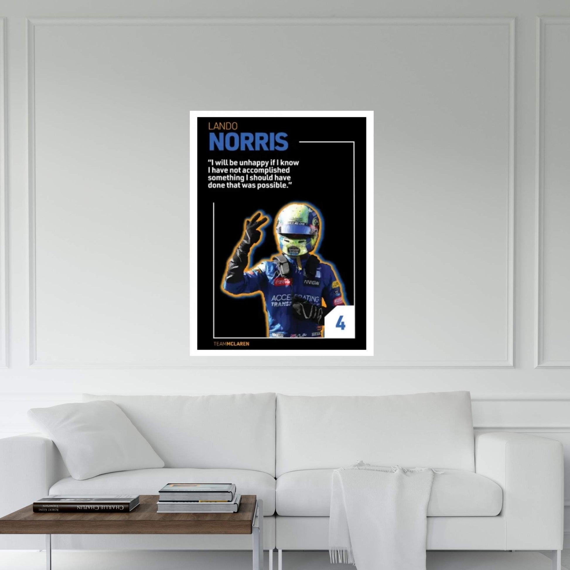 Lando Norris (Black) Canvas Wall Art - Y Canvas