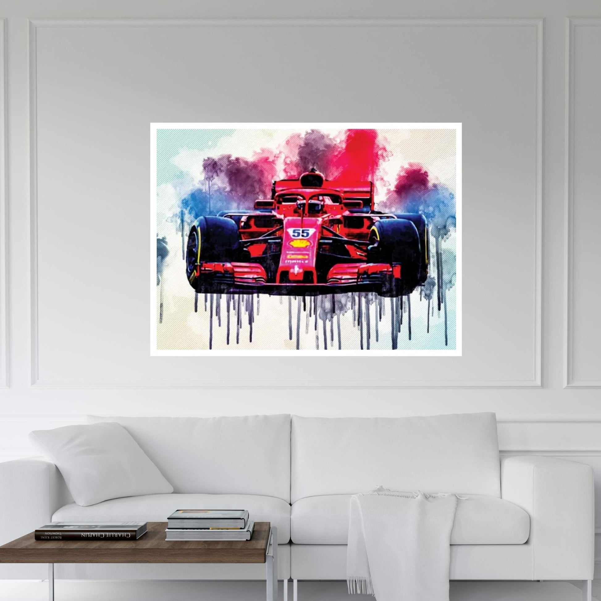 Carlos Sainz Ferrari Sf21 2021 F1 Cars Formula 1 Scuderia Ferrari New Sf21 F1 Canvas Wall Art - Y Canvas