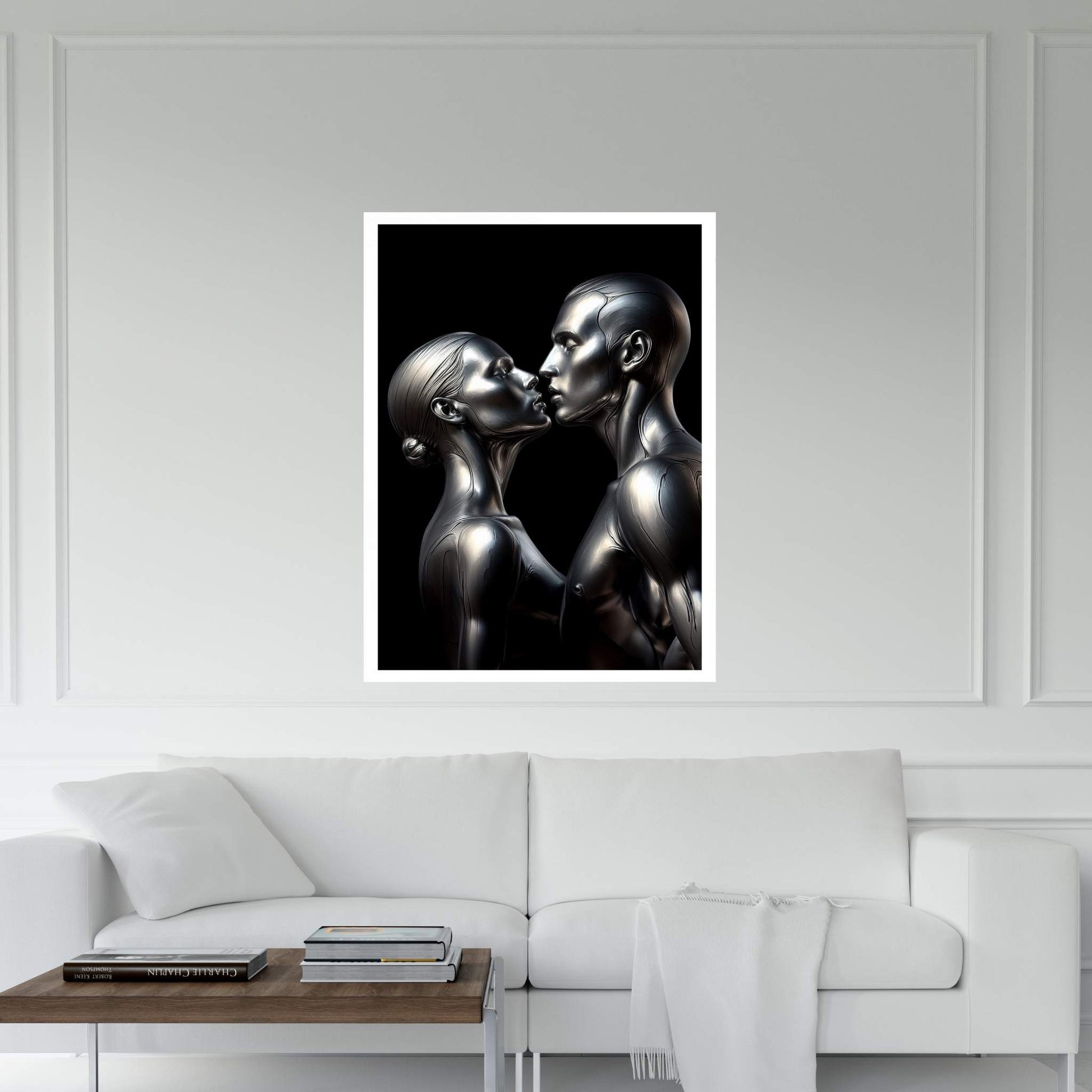 Metalic Love Couple Canvas Wall Art - Y Canvas
