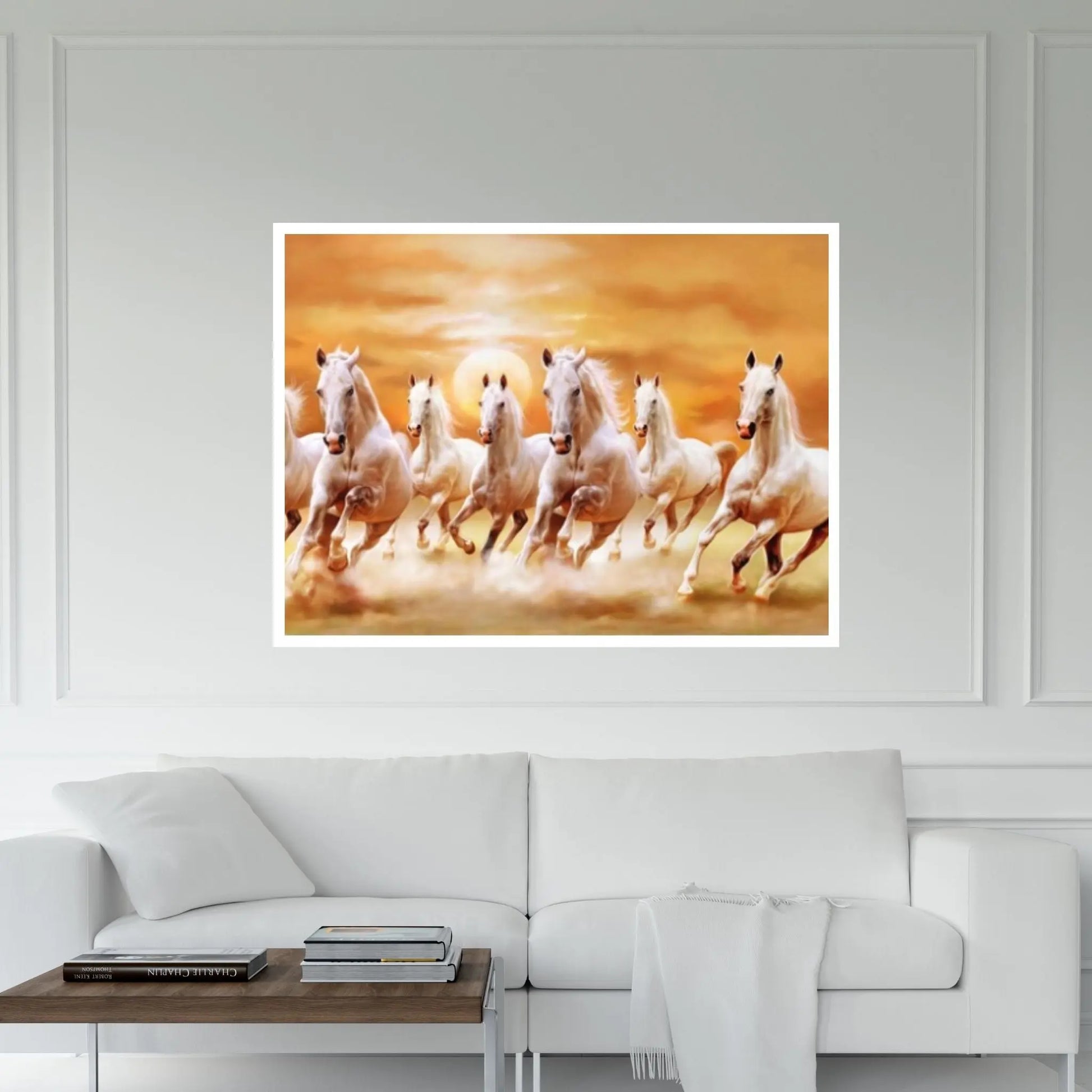 Large Running Horses Canvas Wall Art Print, Horse Poster Large Wall Art, Modern Trendy Wall Art Decor - Y Canvas