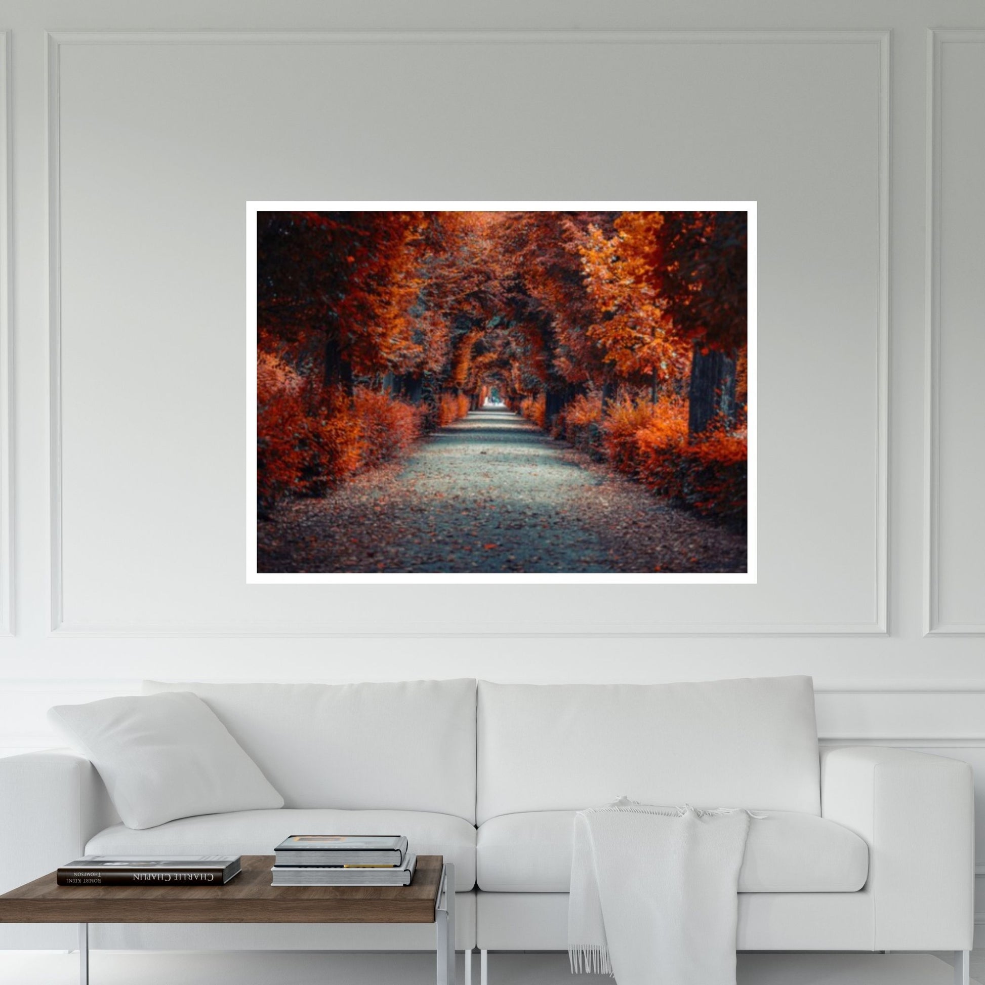 Autumn Landscape Canvas Wall Art Decor, Autumn Landscape Art Canvas, Forest Landscape Canvas Art - Y Canvas