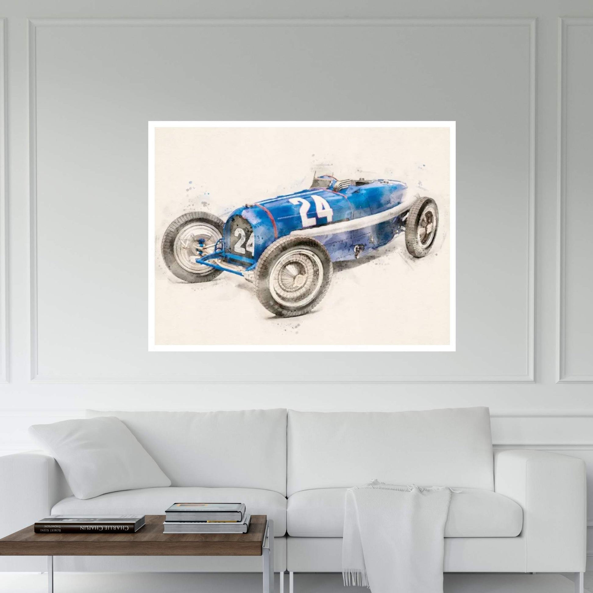 Bugatti Retro V II Canvas Wall Art - Y Canvas