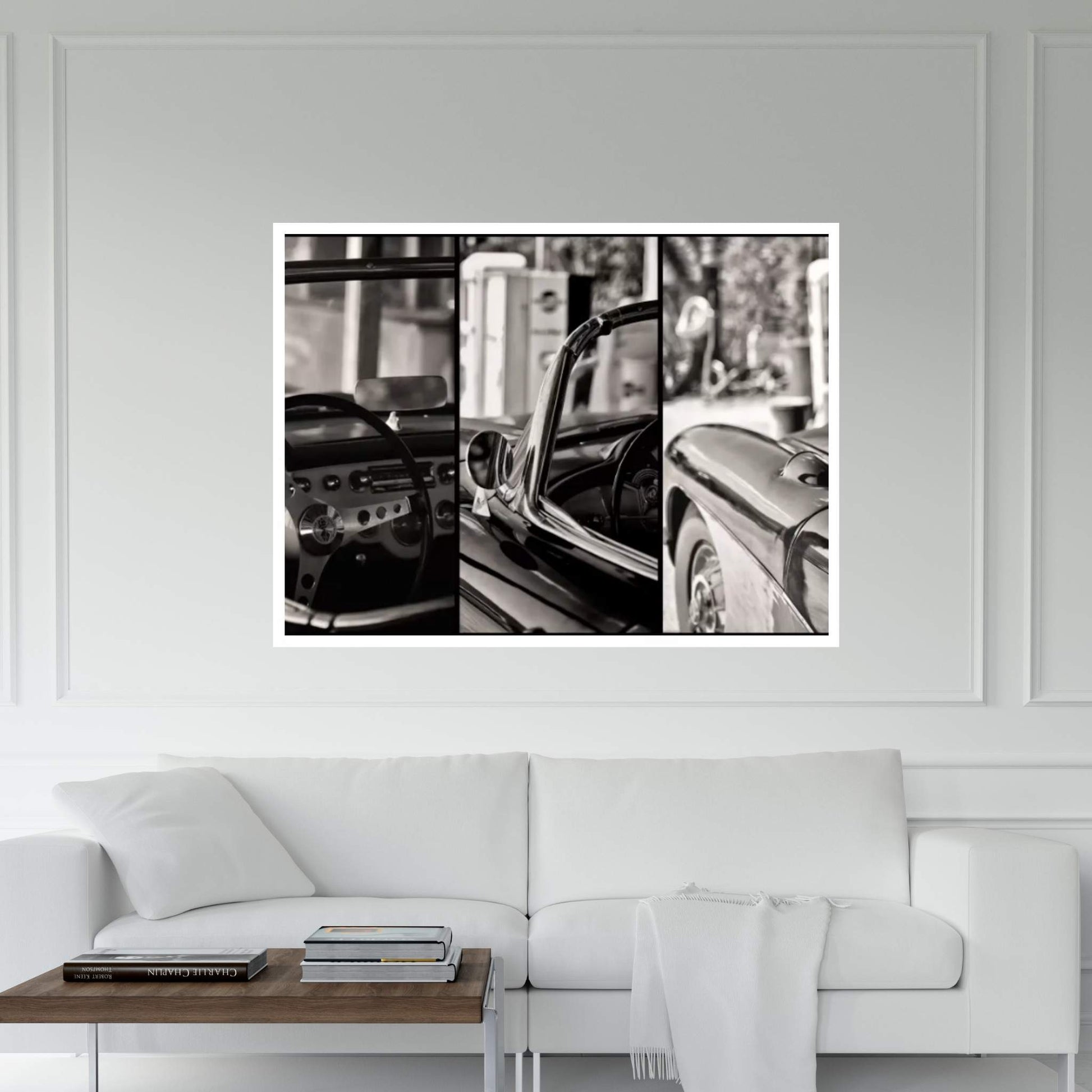 Classic Chevrolet Corvette In Detail Canvas Wall Art - Y Canvas