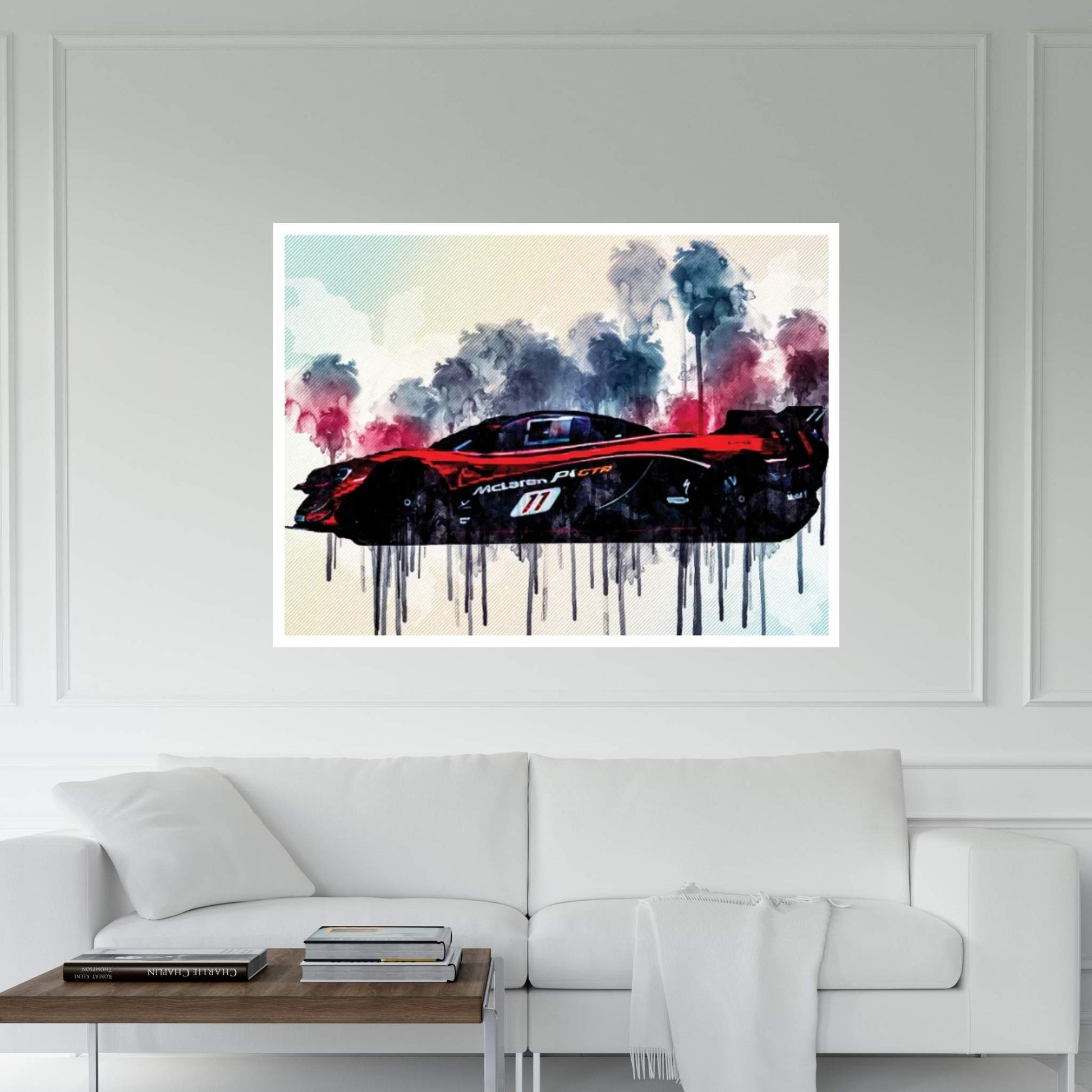 Mclaren P1 Gtr 2021 Side View Exterior Hypercar Tuning P1 British Sports Cars Canvas Wall Art - Y Canvas