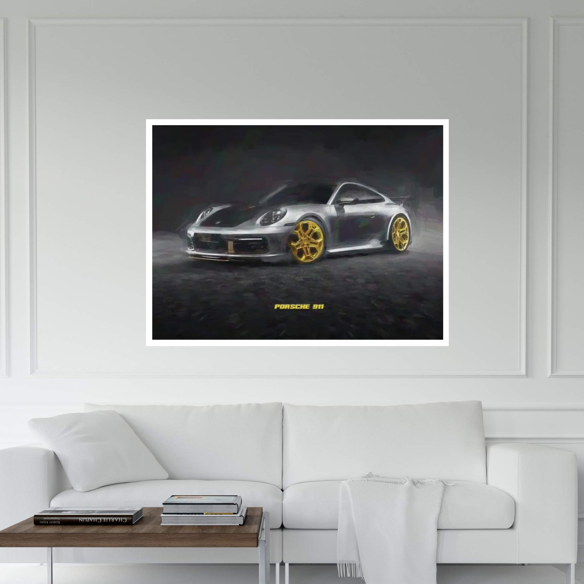 Porsche 911 In Watercolor Canvas Wall Art - Y Canvas