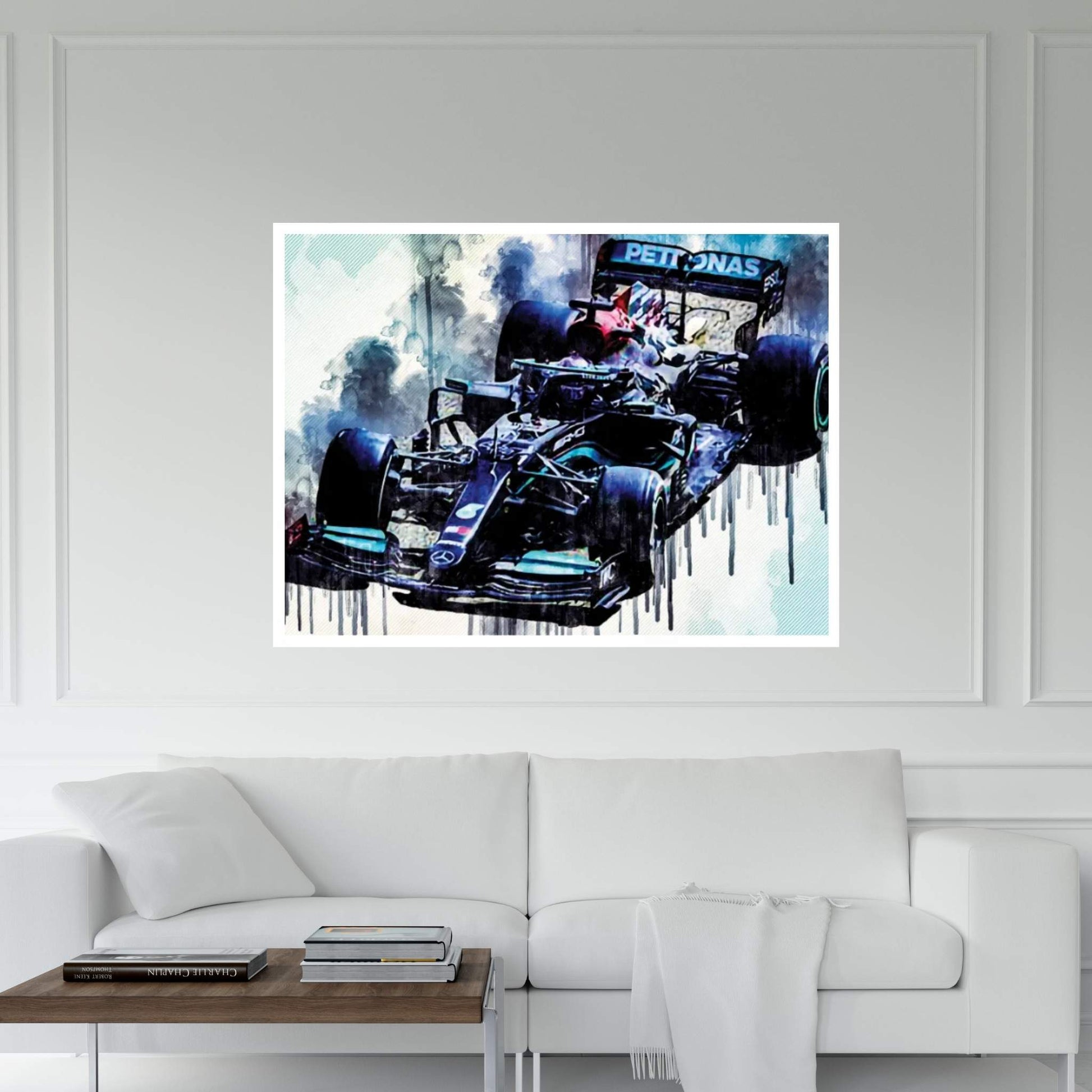 Lewis Hamilton 2021 Mercedes-Amg F1 W12 Mercedes-Amg Petronas Formula One Team British Racing Drivers Formula 1 Canvas Wall Art - Y Canvas