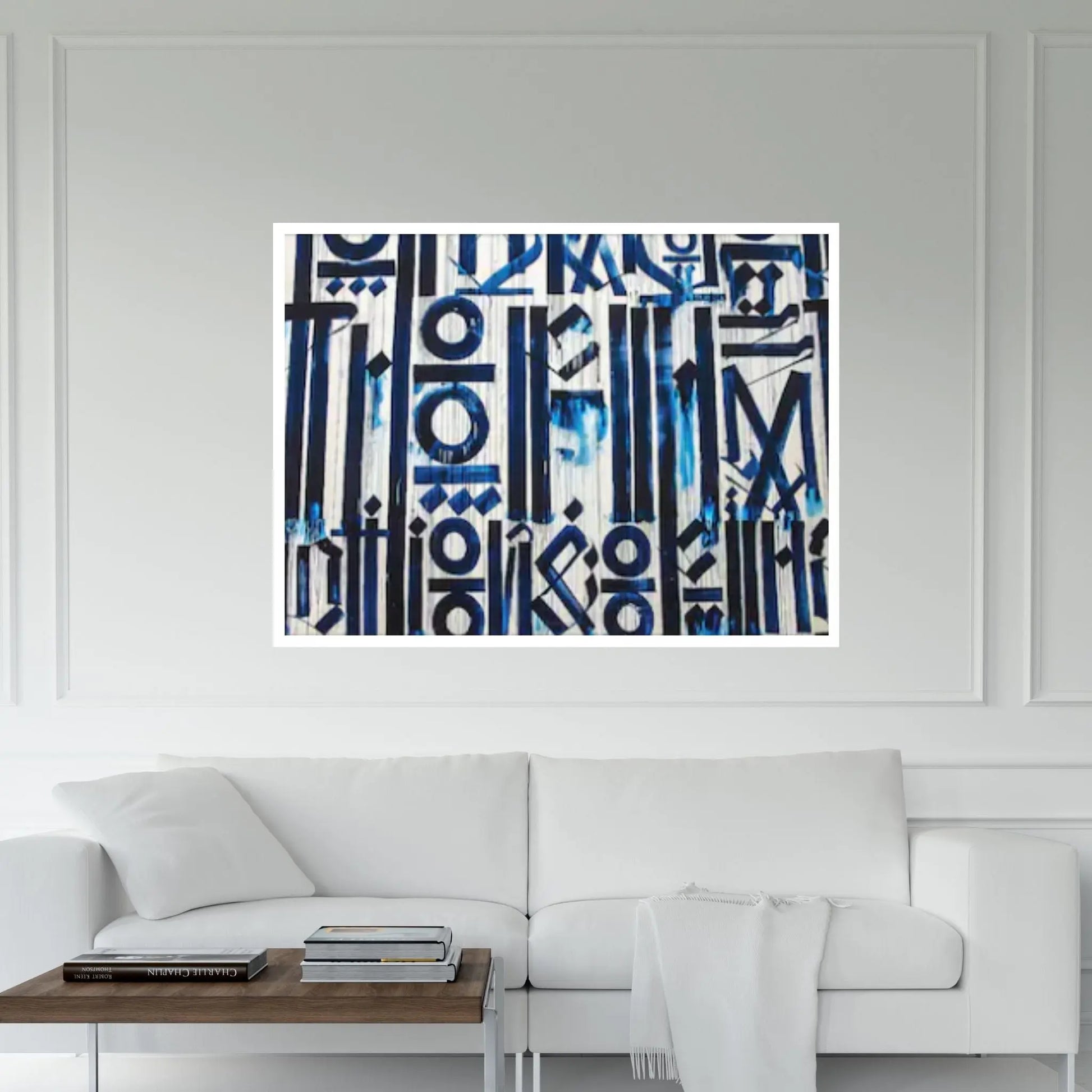 Abstract Retna Wall Art Graffiti American Black & White Reproduction Painting Wall Art - Y Canvas