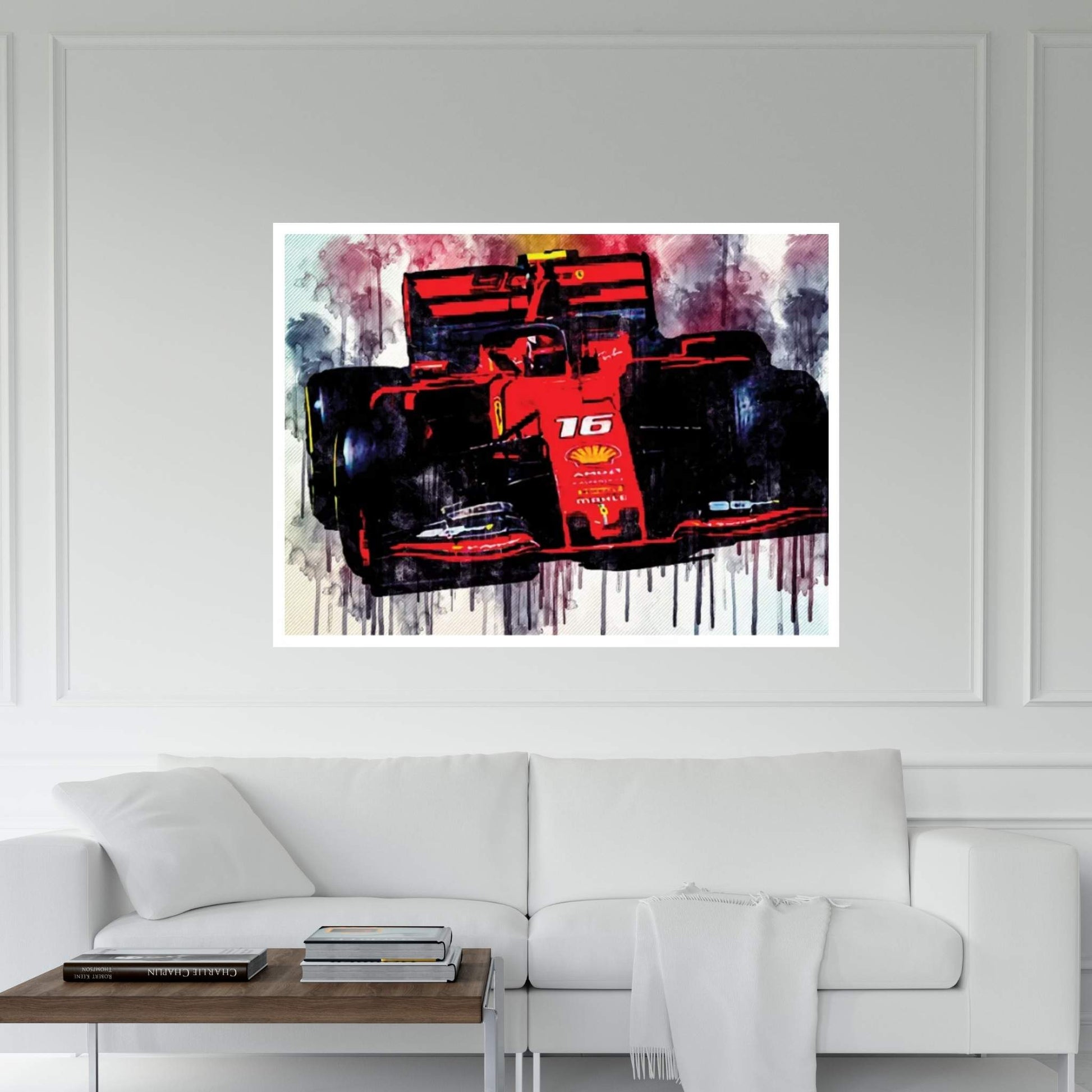 Charles Leclerc Close-Up Ferrari Sf90 Austrian Gp 2019 F1 Cars Canvas Wall Art - Y Canvas