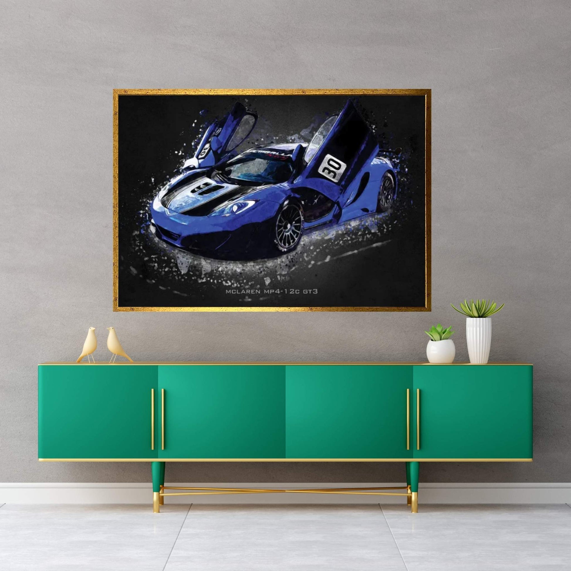 Mclaren MP4-12C GT3 Canvas Wall Art - Y Canvas