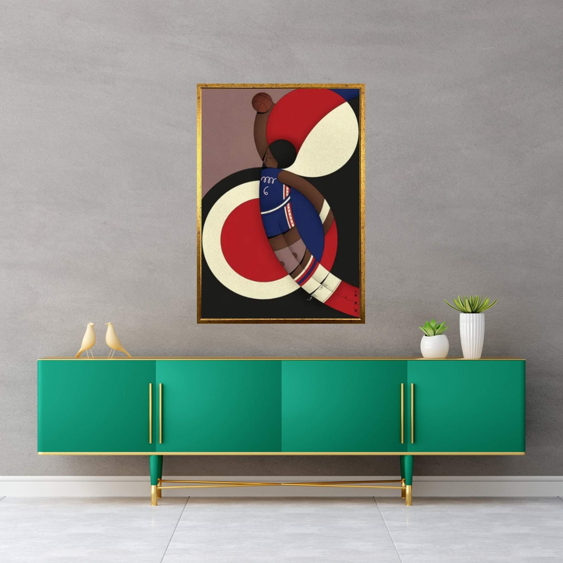 Dr J Canvas Wall Art - Y Canvas