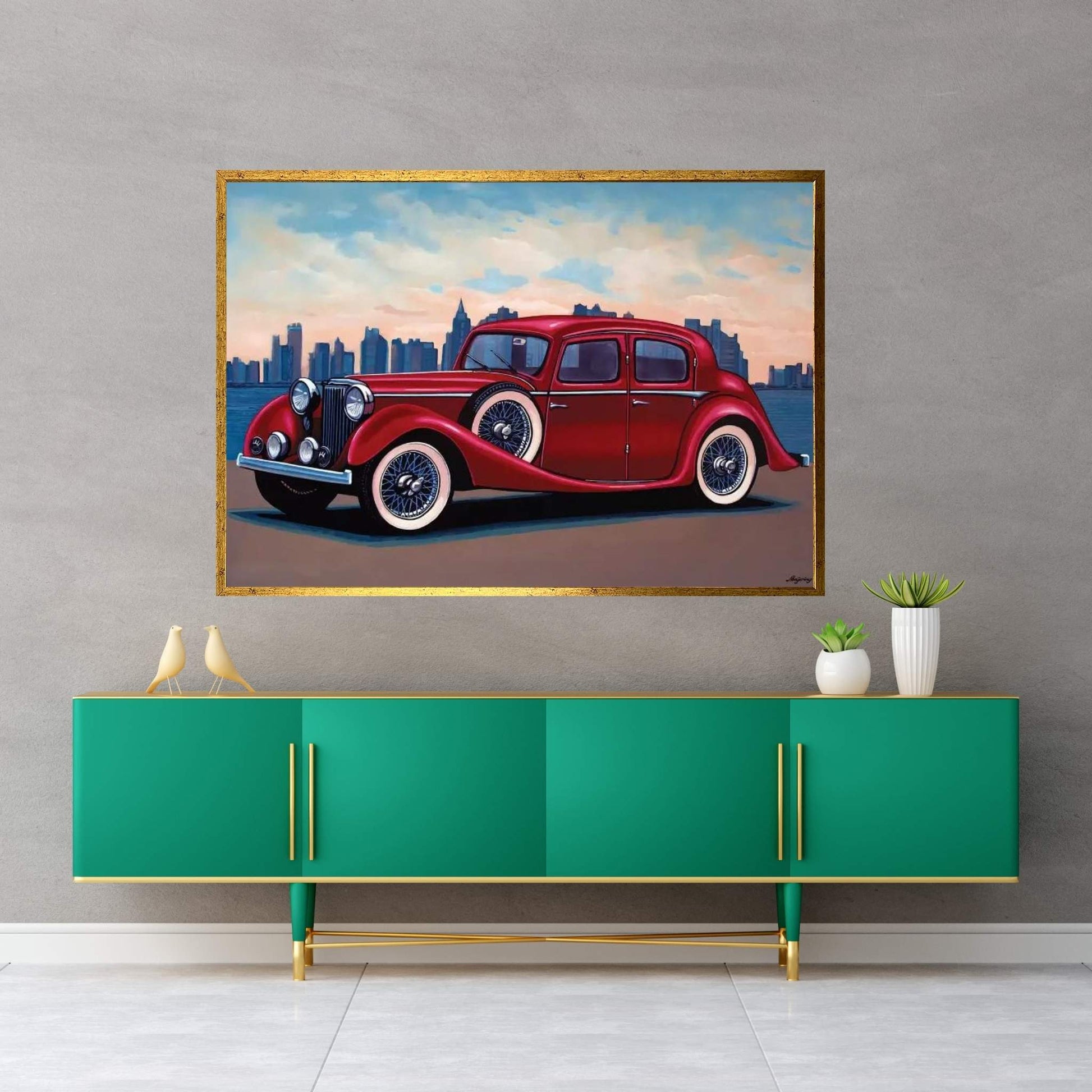 Jaguar SS Saloon Canvas Wall Art - Y Canvas