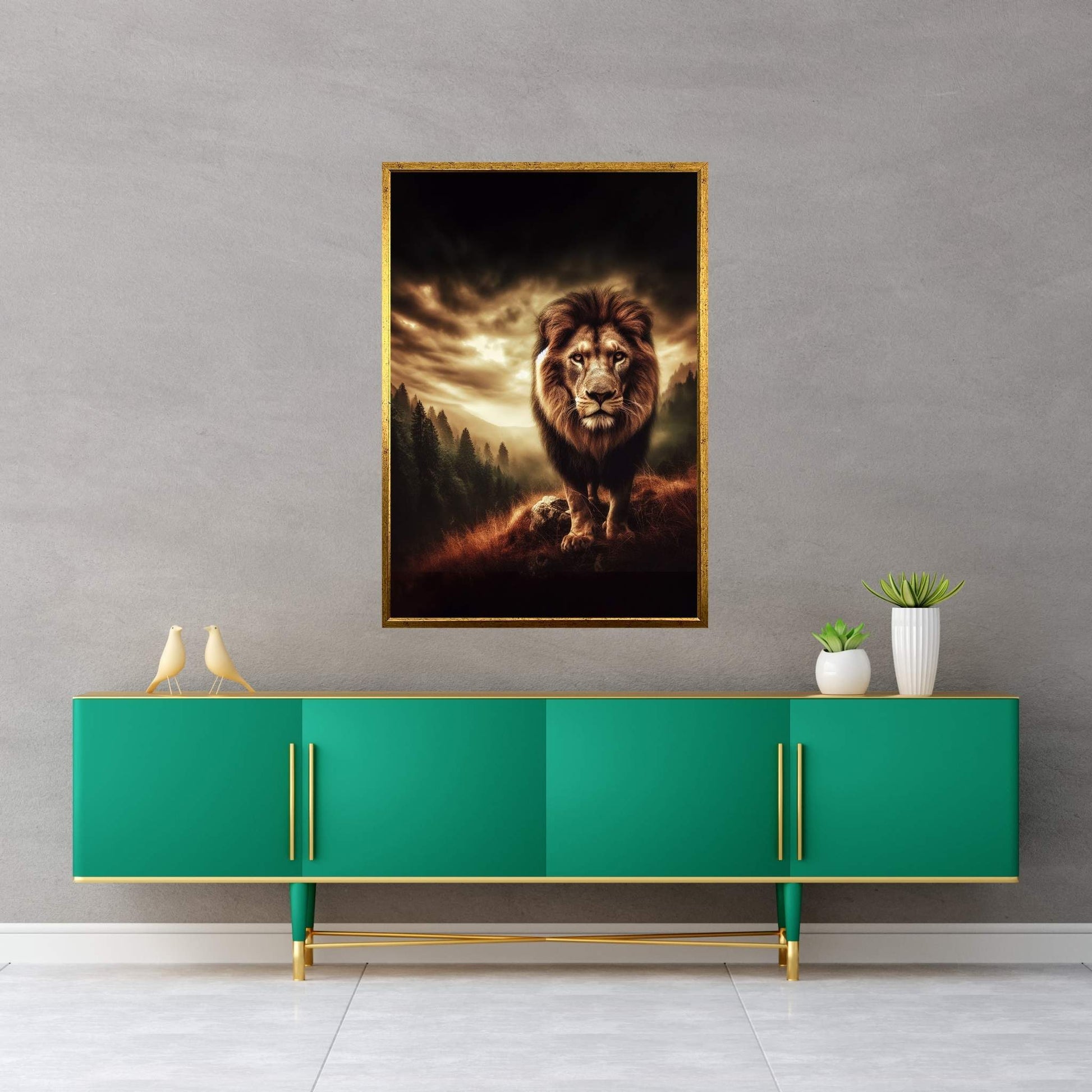 Lion Animal Canvas Wall Art Home Decor - Y Canvas