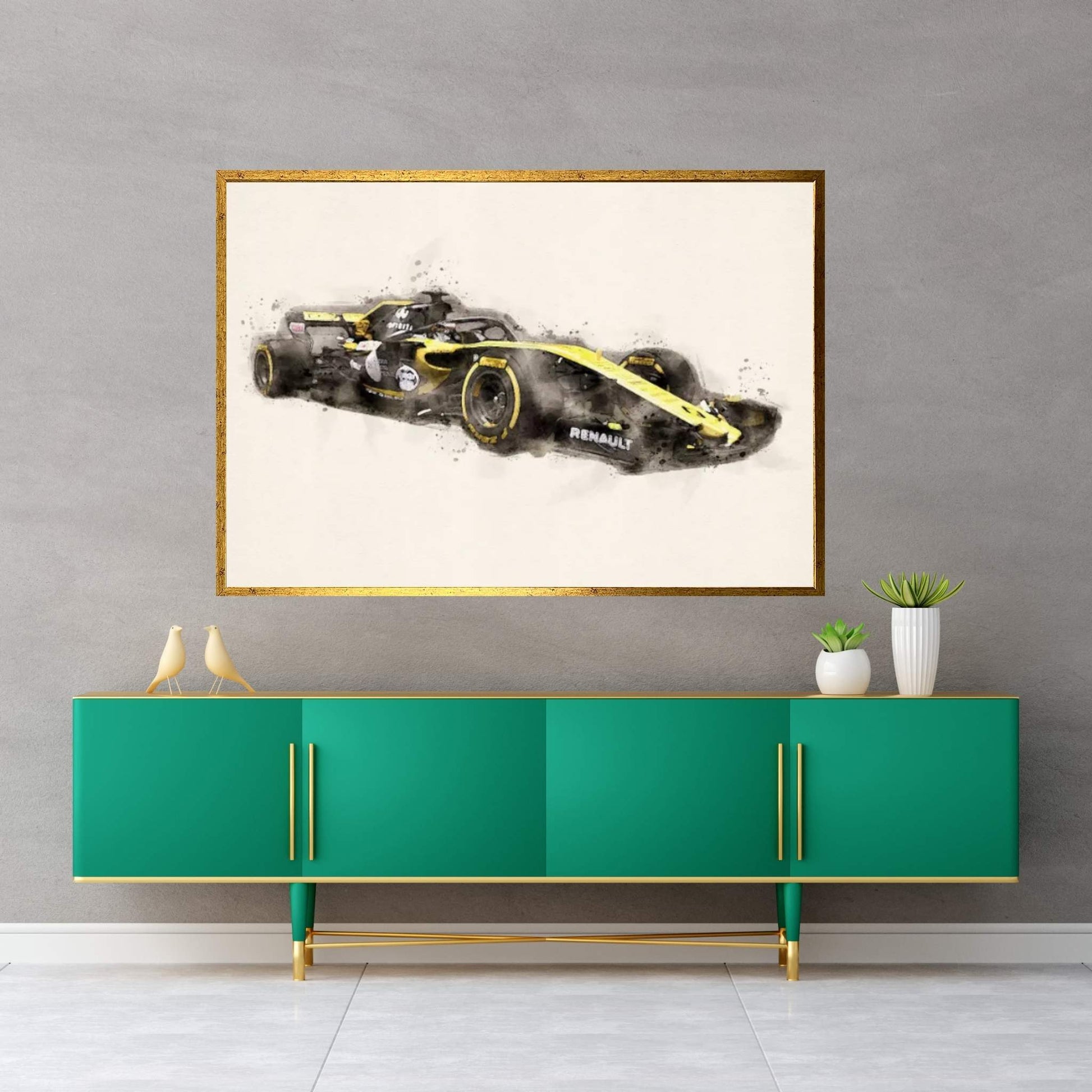 Renault F1 V II Canvas Wall Art - Y Canvas
