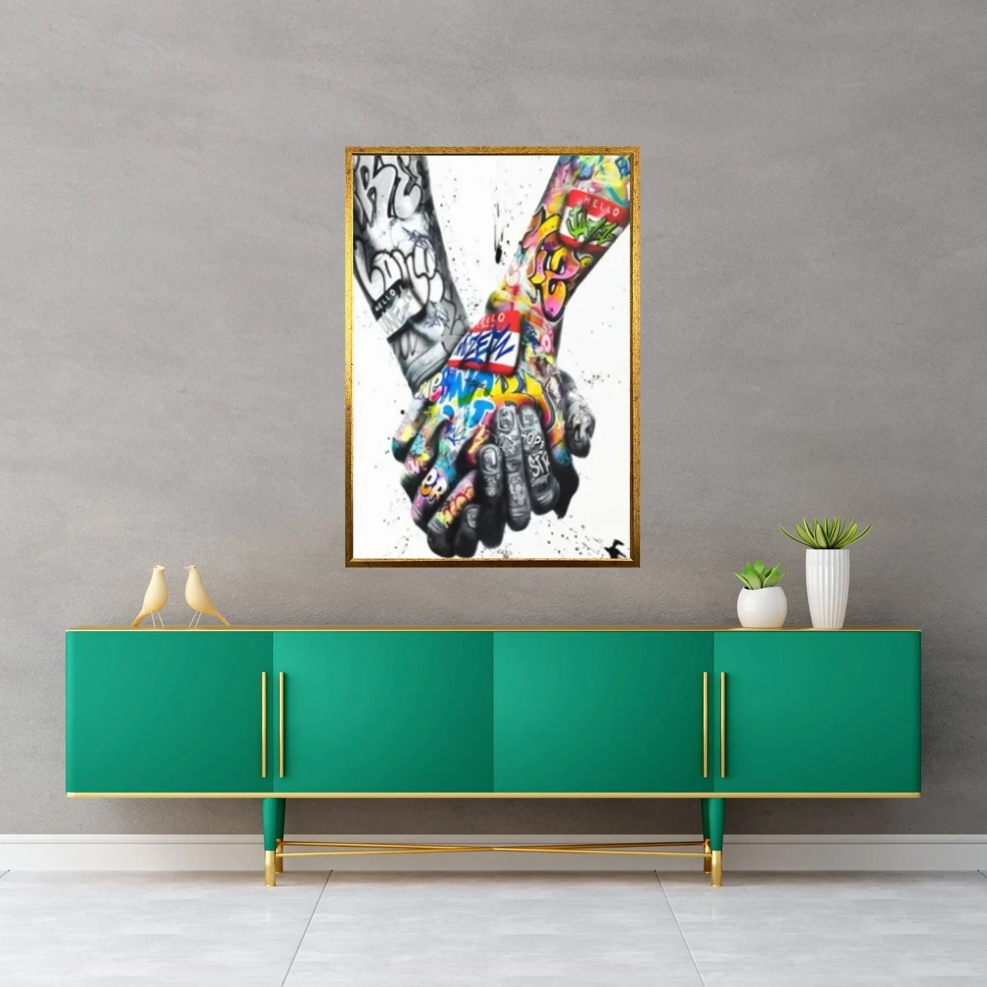Banksy Canvas Art, Canvas Wall Art Decor, Print Poster Graffiti Wall Art - Y Canvas