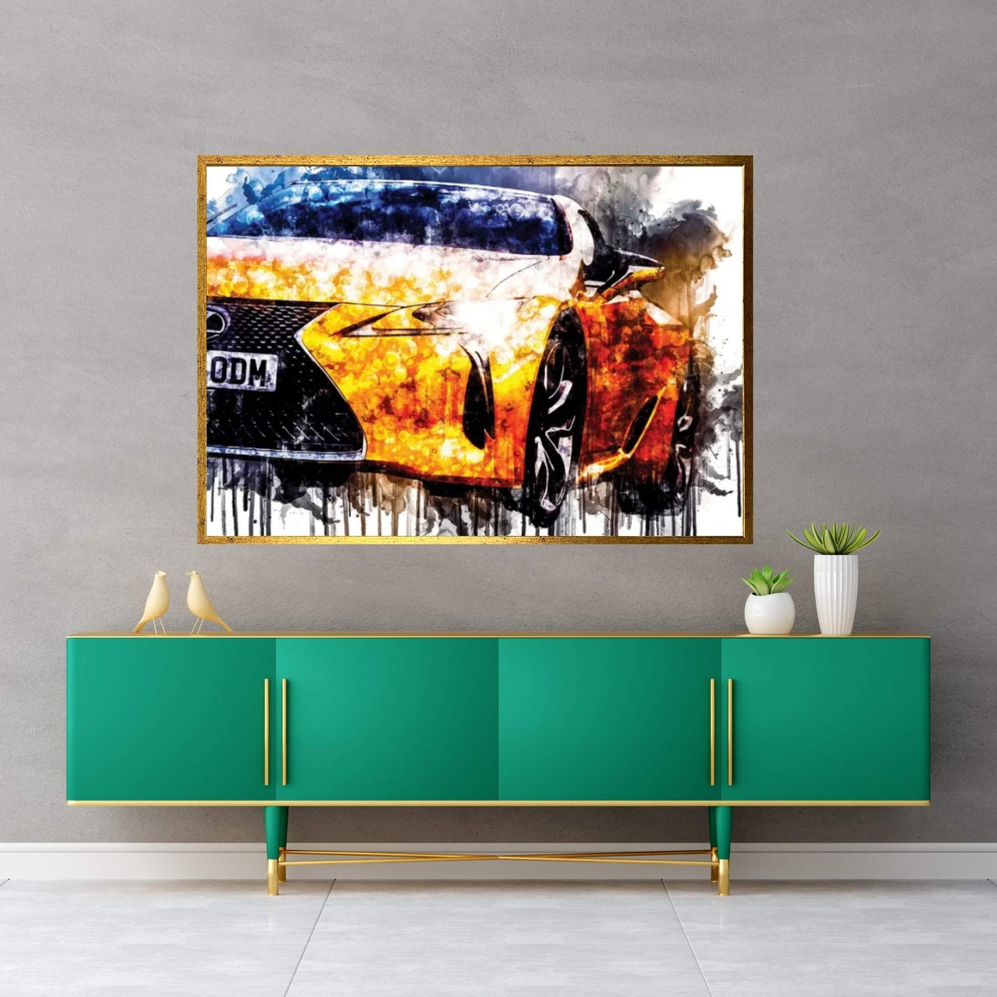 Car 2018 Lexus LC 500 Canvas Wall Art - Y Canvas