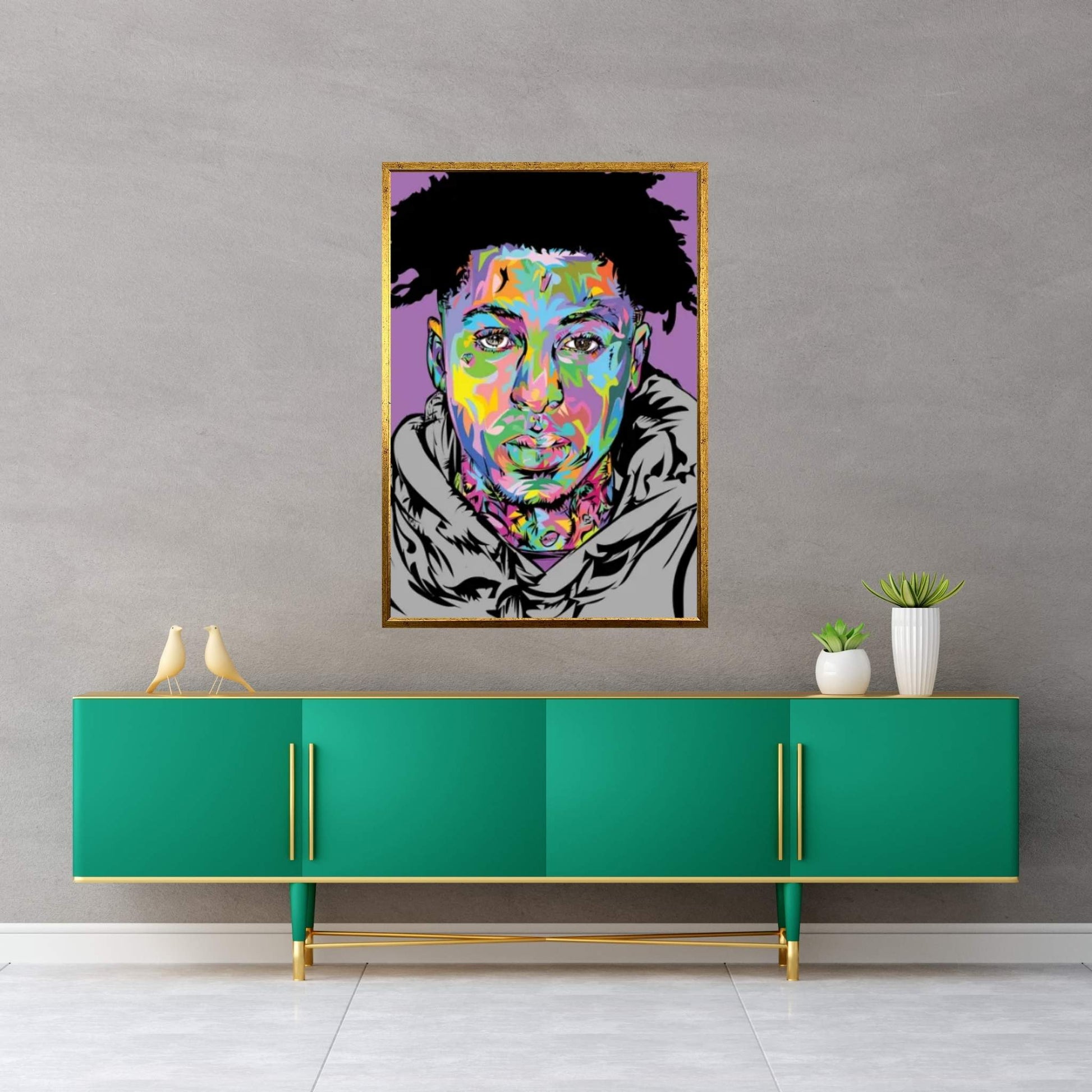NBA Young Boy 2023 Canvas Wall Art - Y Canvas