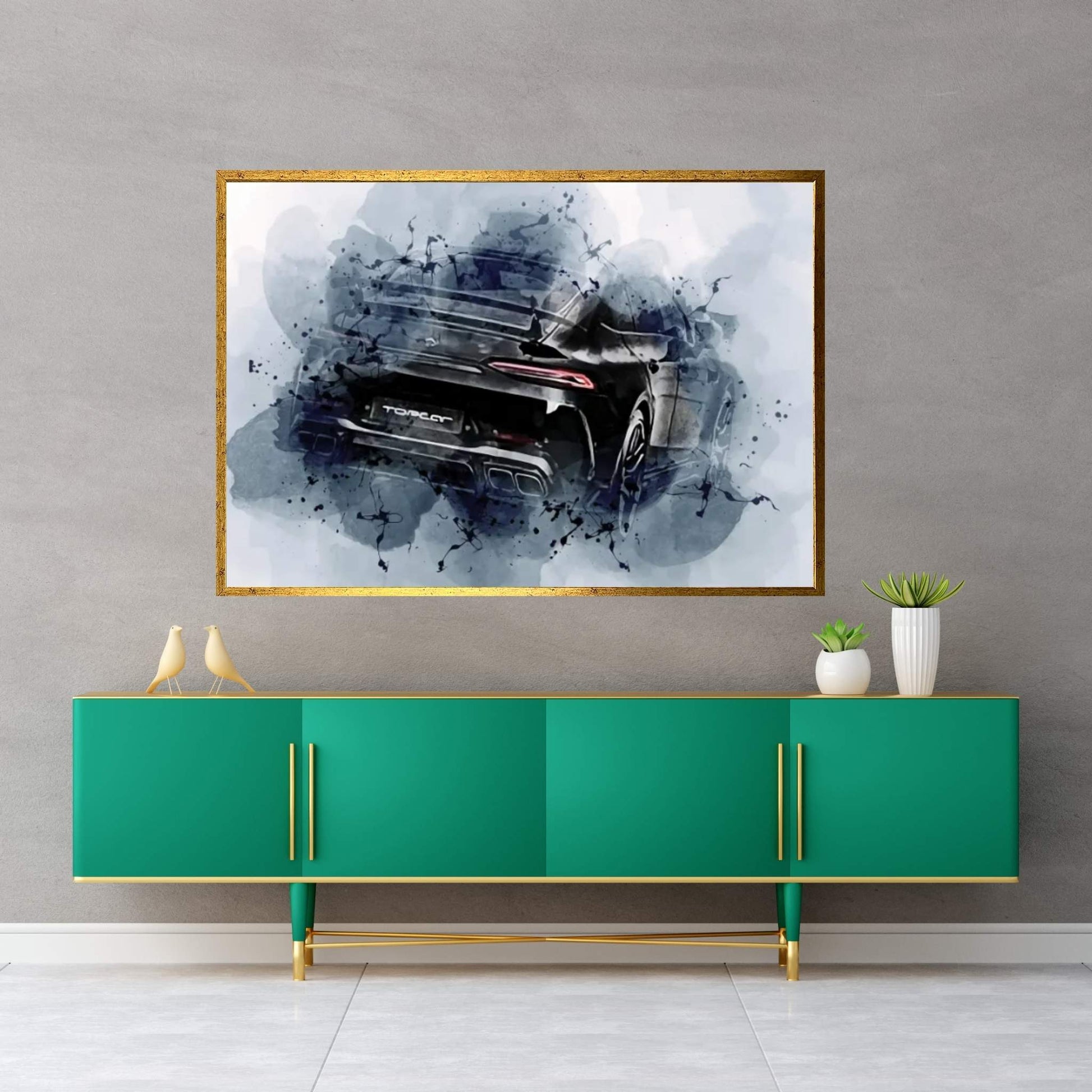 Mercedes-Benz Amg Gt VI3S Exterior Topcar Tuning Gt VI3 S Black Carbon Fiber Canvas Wall Art - Y Canvas