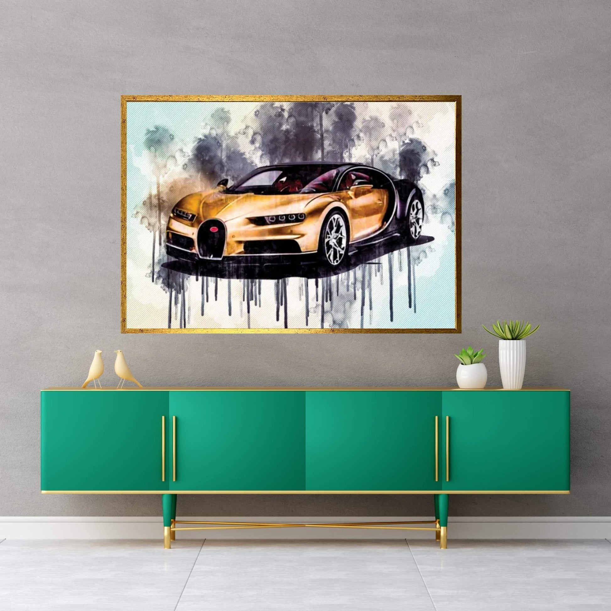 Bugatti Chiron Front View Exterior Hypercar Canvas Wall Art - Y Canvas