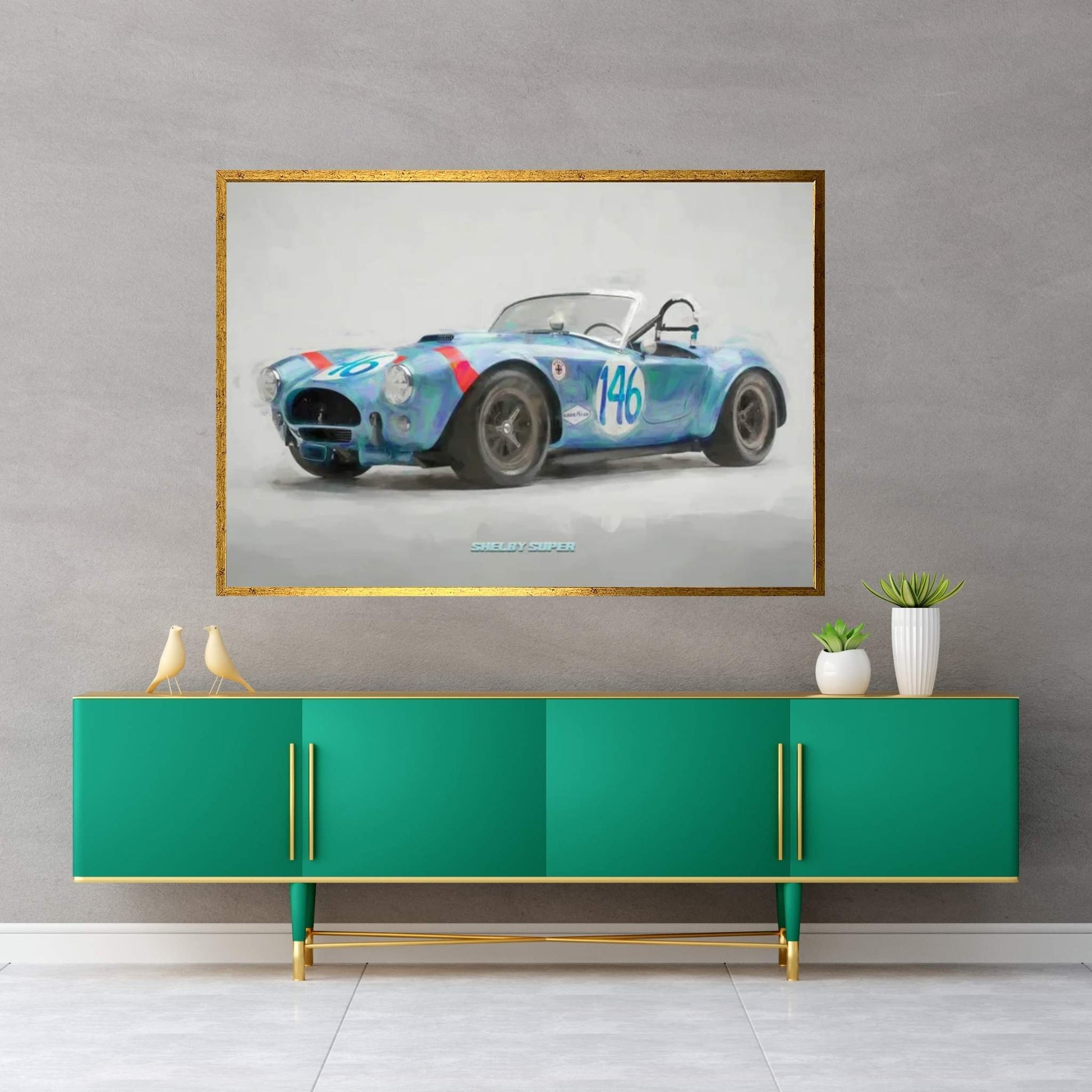 Shelby Super In Watercolor Canvas Wall Art - Y Canvas