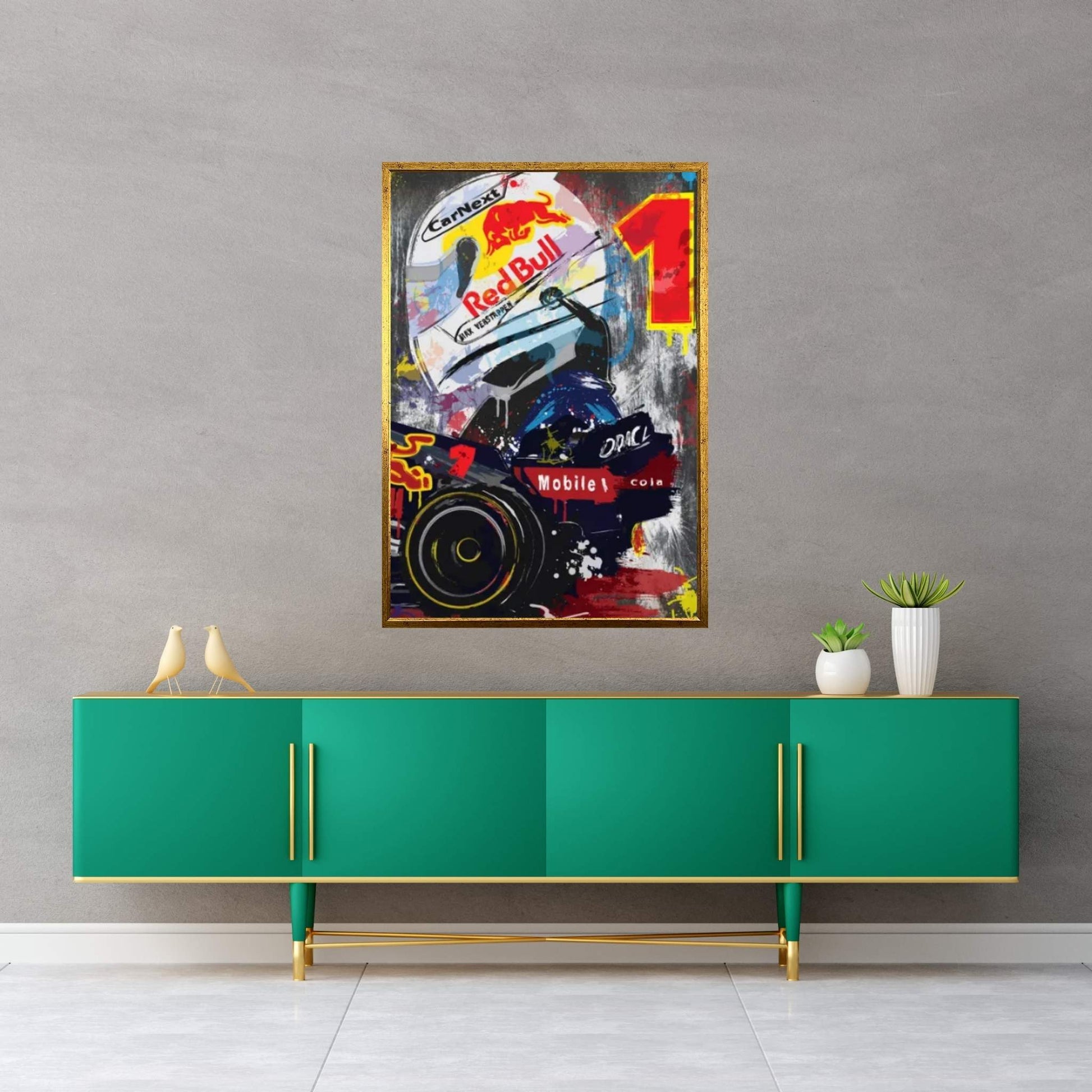 Max Verstappen, Red Bull Racing, Red Bull, F1 Poster Canvas Wall Art - Y Canvas