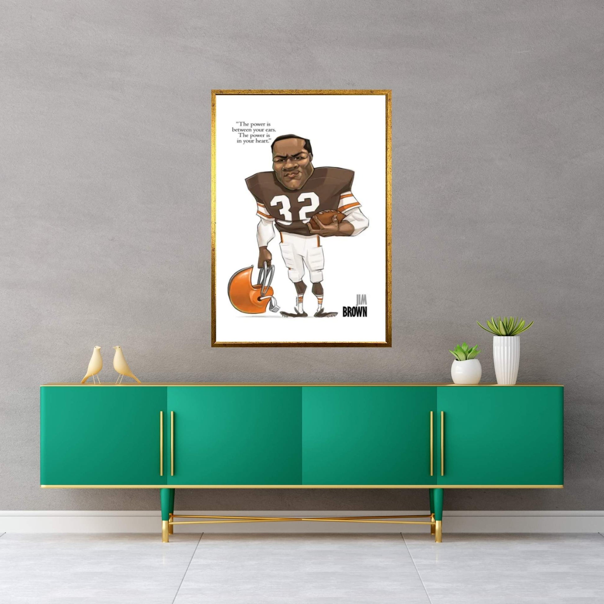 Jim Brown Canvas Wall Art - Y Canvas