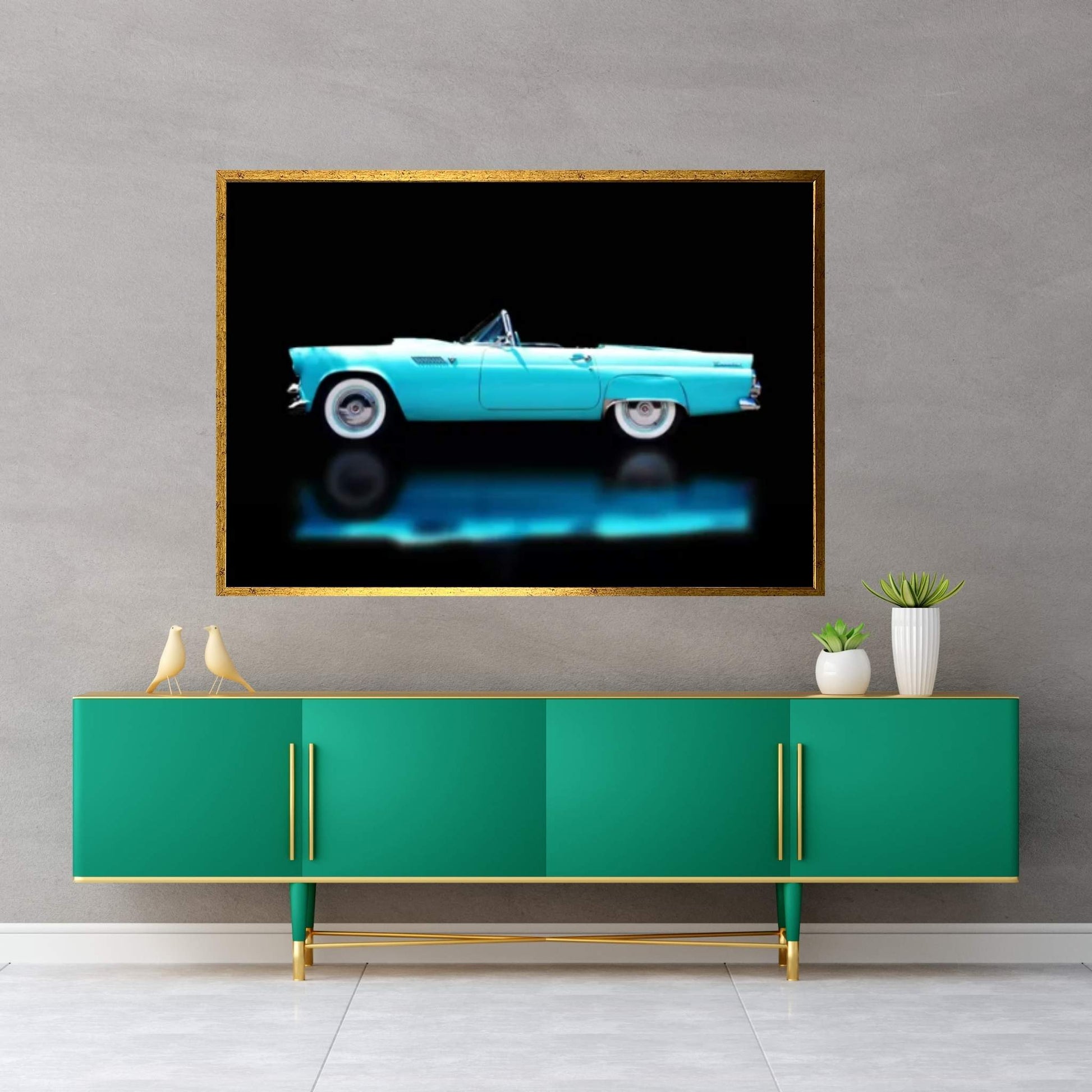 1956 Ford Thunderbird Convertible Canvas Wall Art - Y Canvas