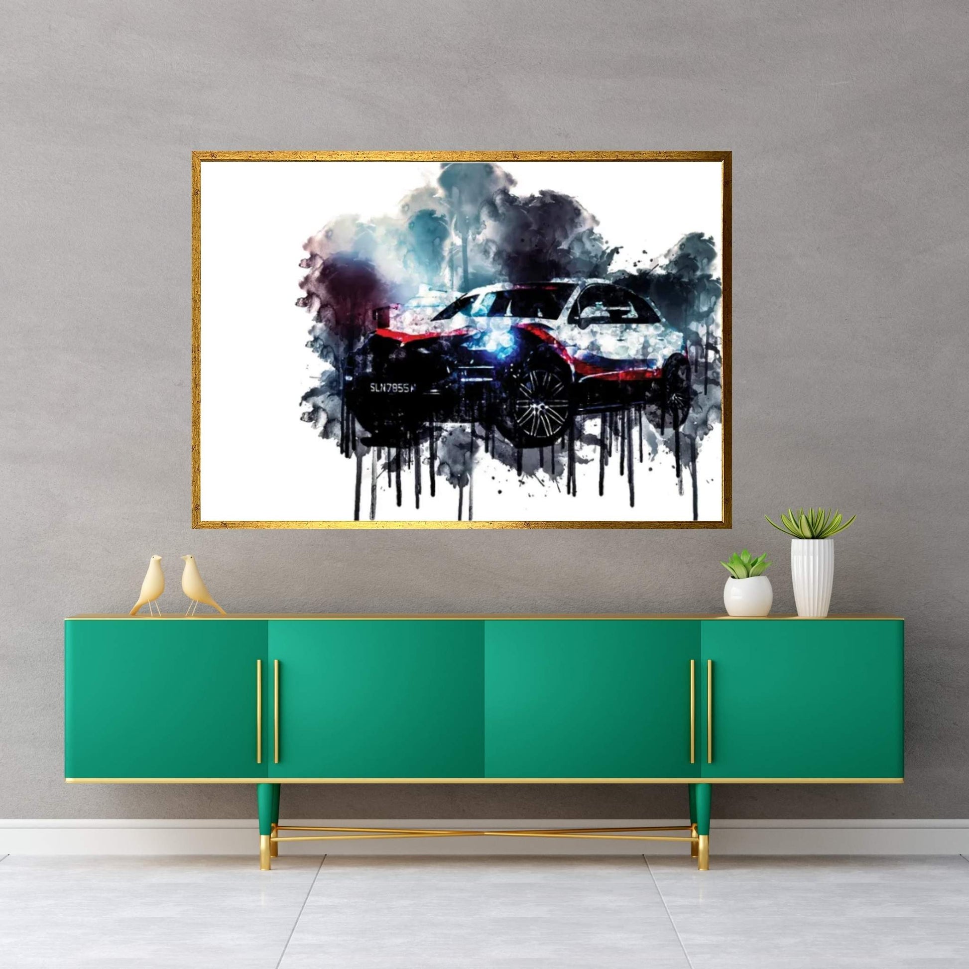 2017 Porsche Macan Turbo Performance Package Canvas Wall Art - Y Canvas