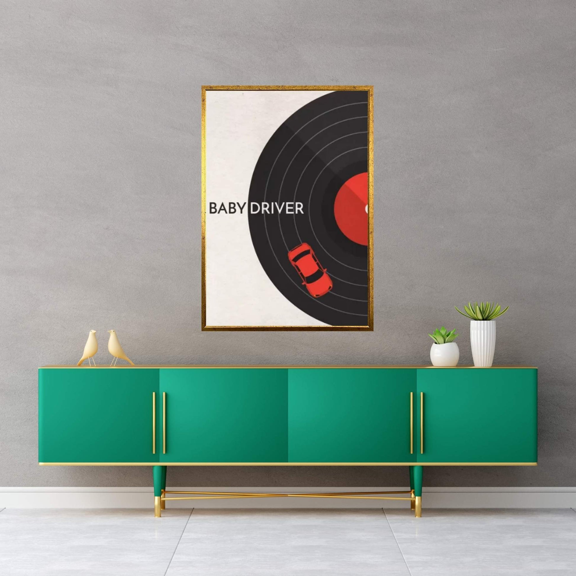 Baby Driver Minimalist Poster Canvas Wall Art - Y Canvas