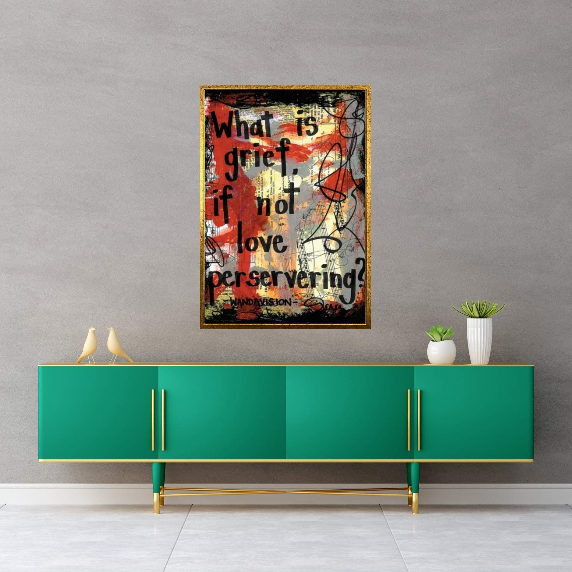 Grief Love Perservering Wandavision Canvas Wall Art - Y Canvas