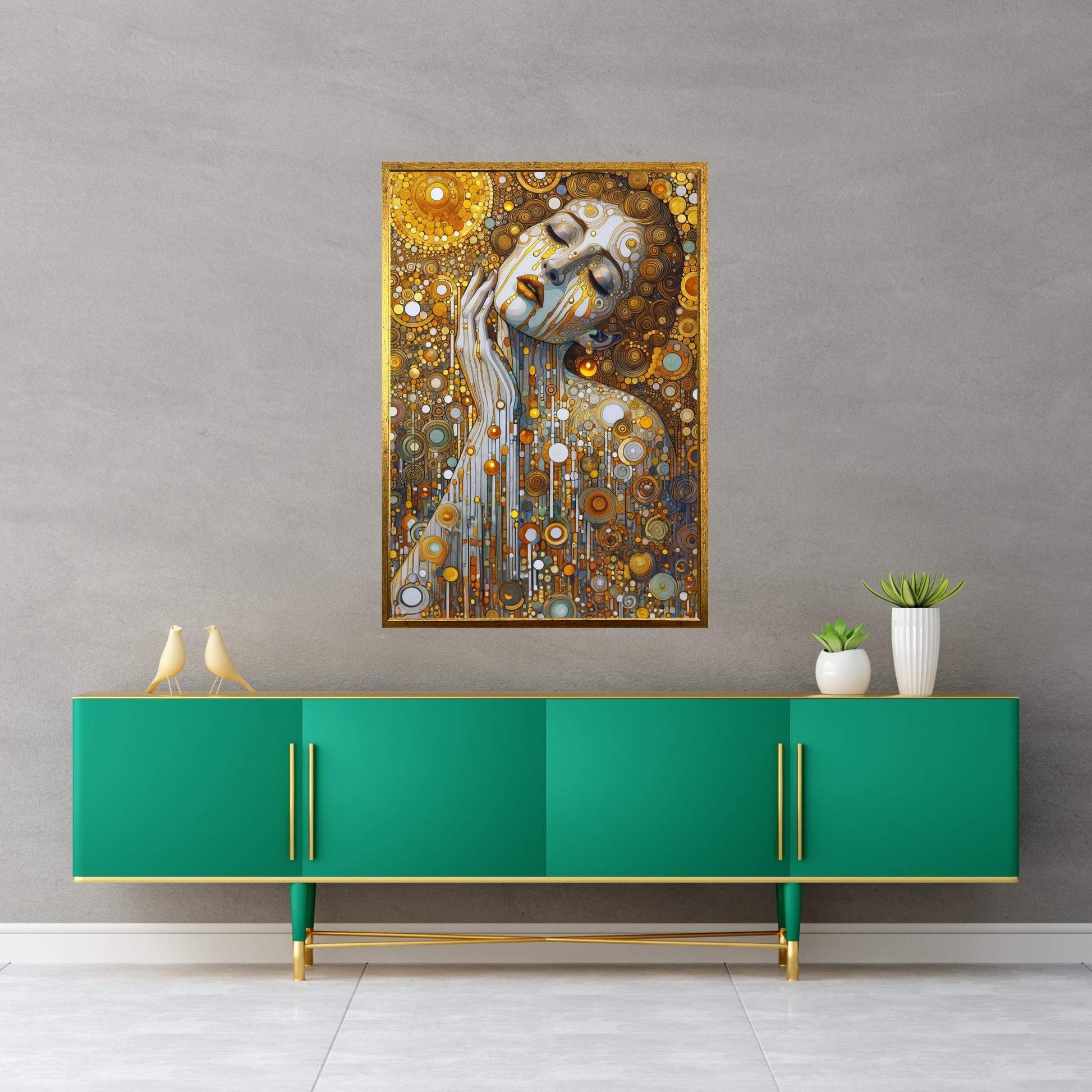 The Golden Tears Gustav Klimt Modern Abstract Reproduction Canvas Wall Art - Y Canvas