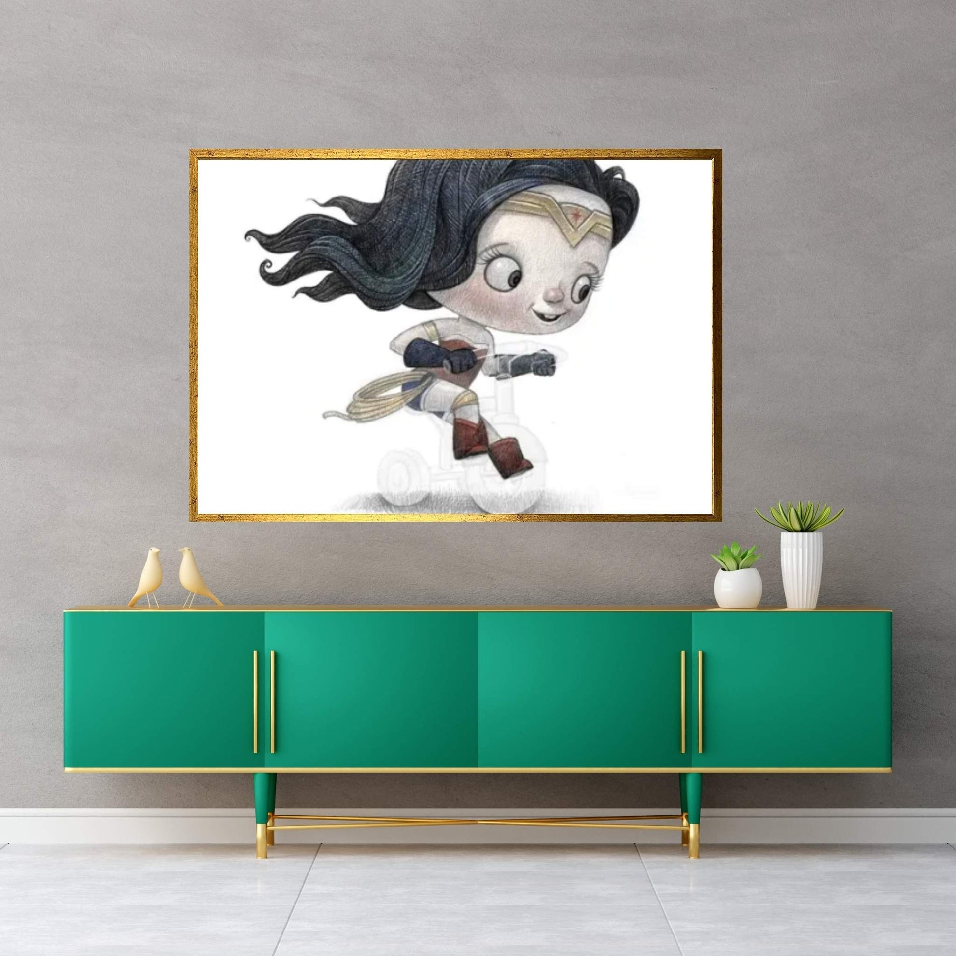 Baby Wonder Woman Canvas Wall Art - Y Canvas