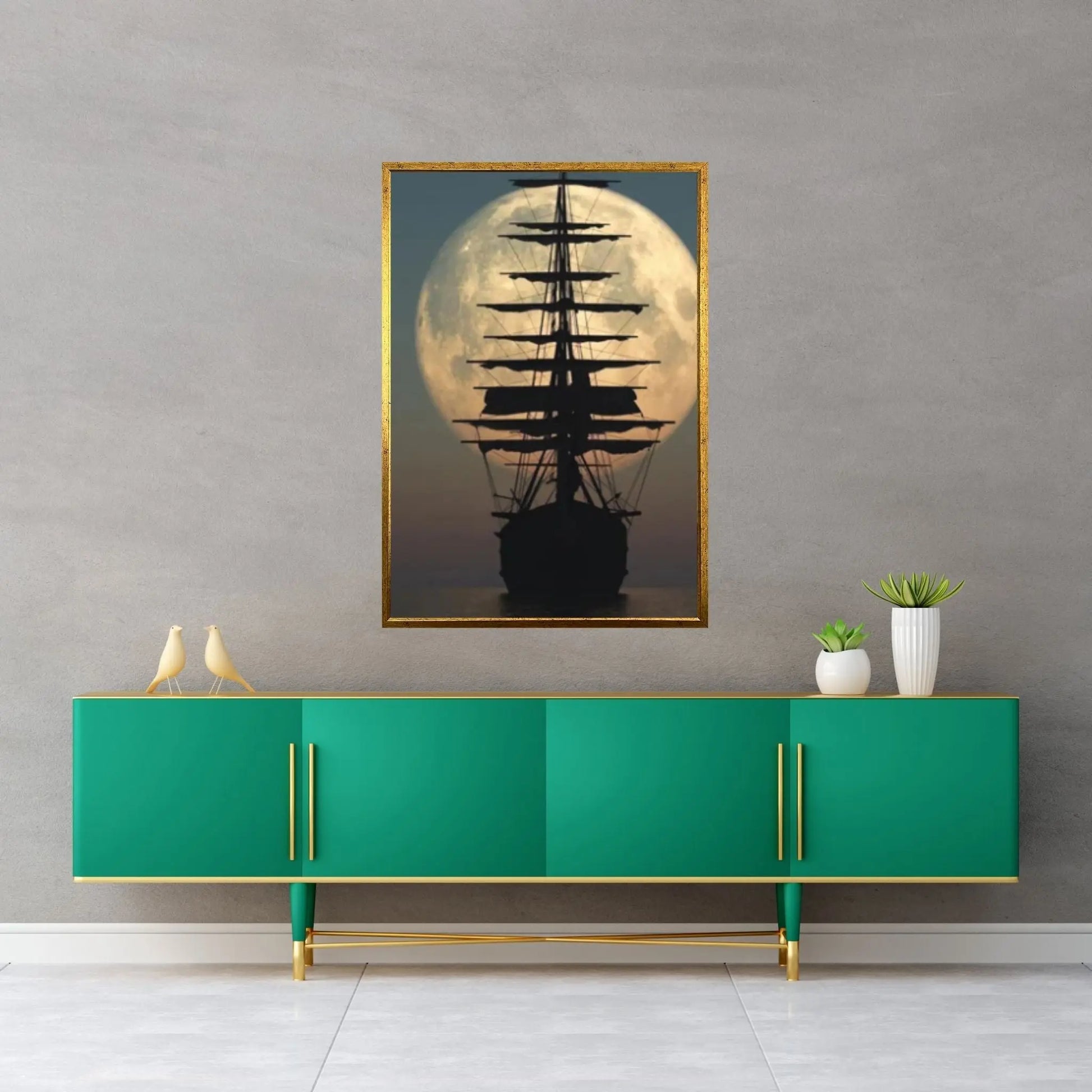 Sailing Boat Canvas, Sea Landscape, Sailboat Painting,Ocean Painting - Y Canvas