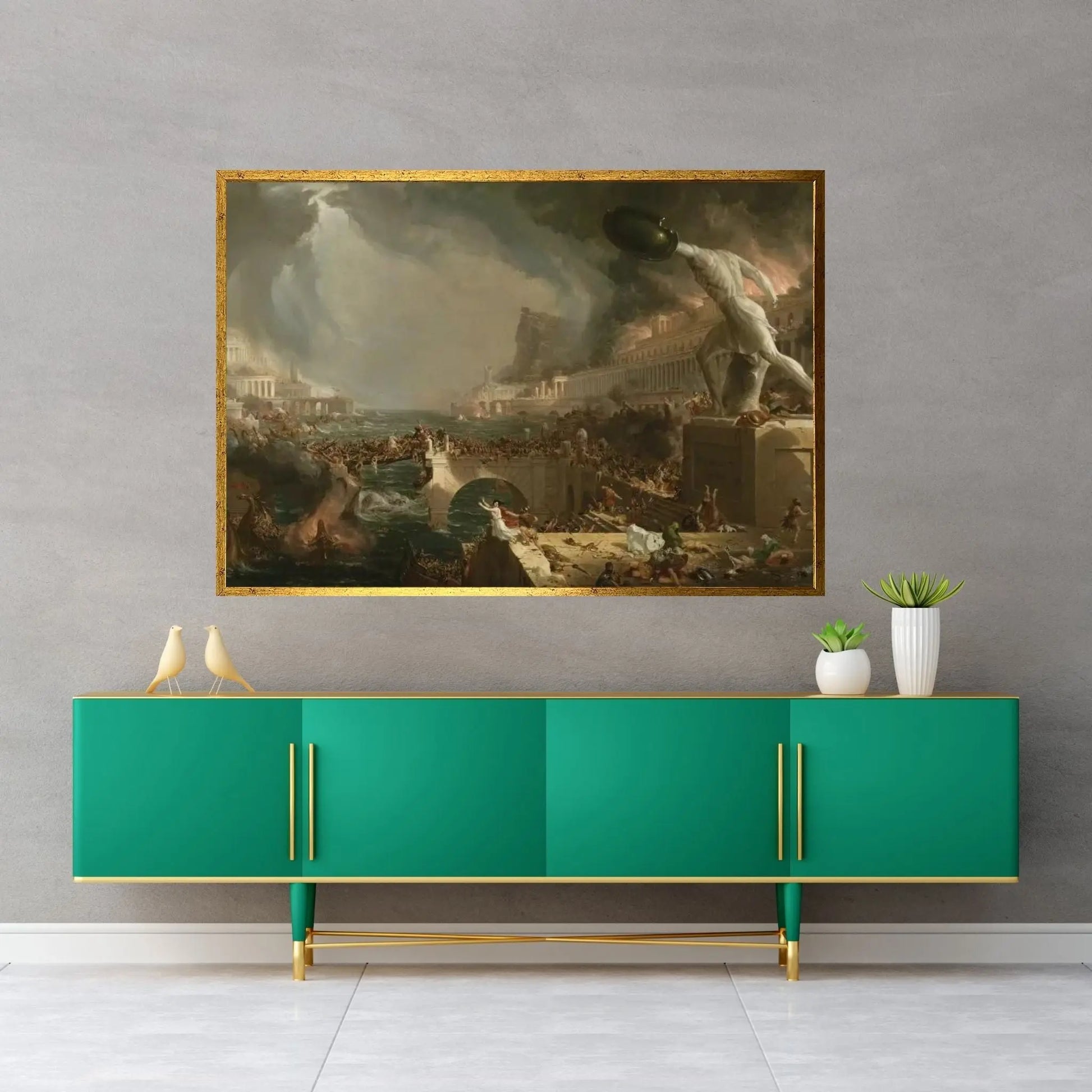 The Course of Empire: Destruction, 1836 Canvas Wall Art - Y Canvas