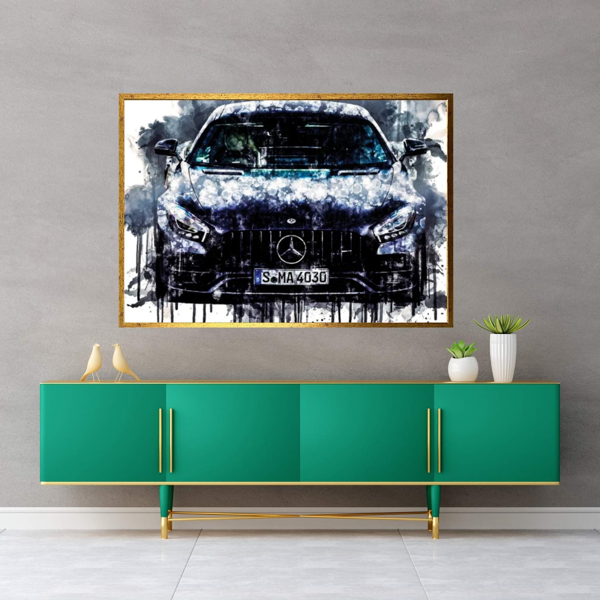 2017 Mercedes AMG GT C Edition L Canvas Wall Art - Y Canvas