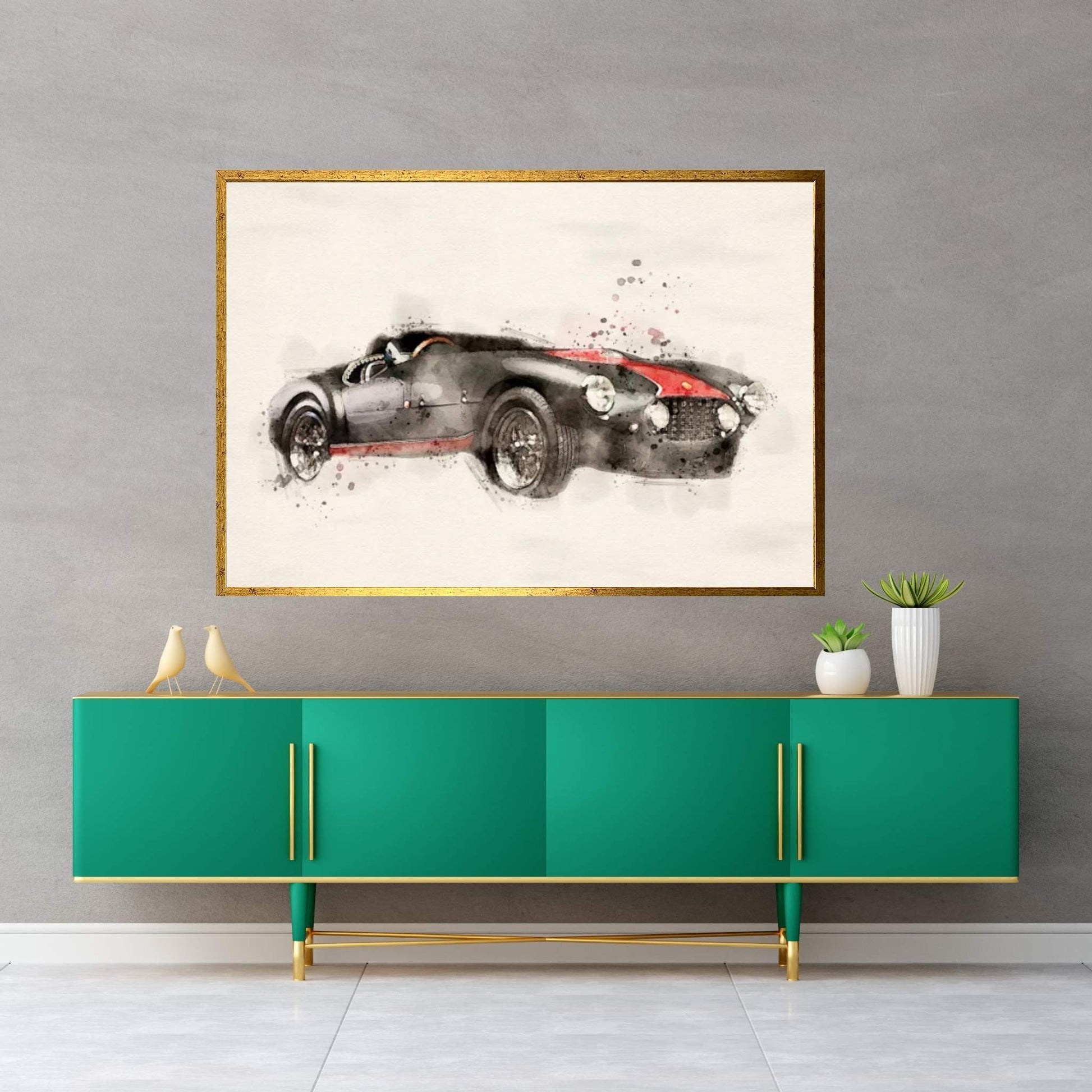 Ferrari Retro MCMLIII Canvas Wall Art - Y Canvas