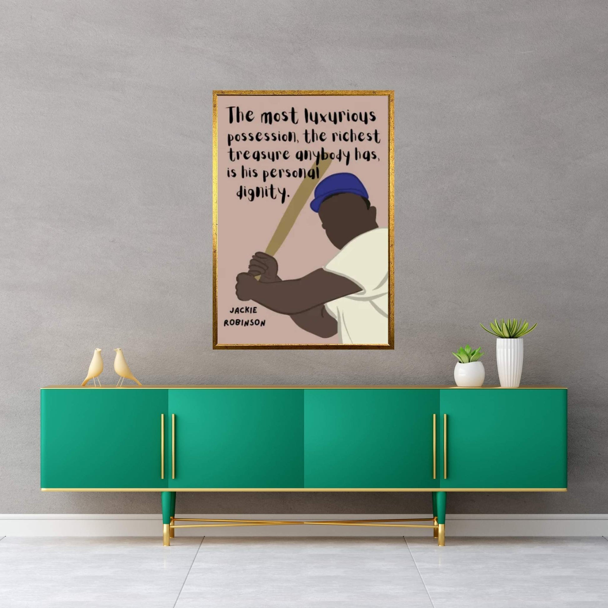 Jackie Robinson Quote Canvas Wall Art - Y Canvas