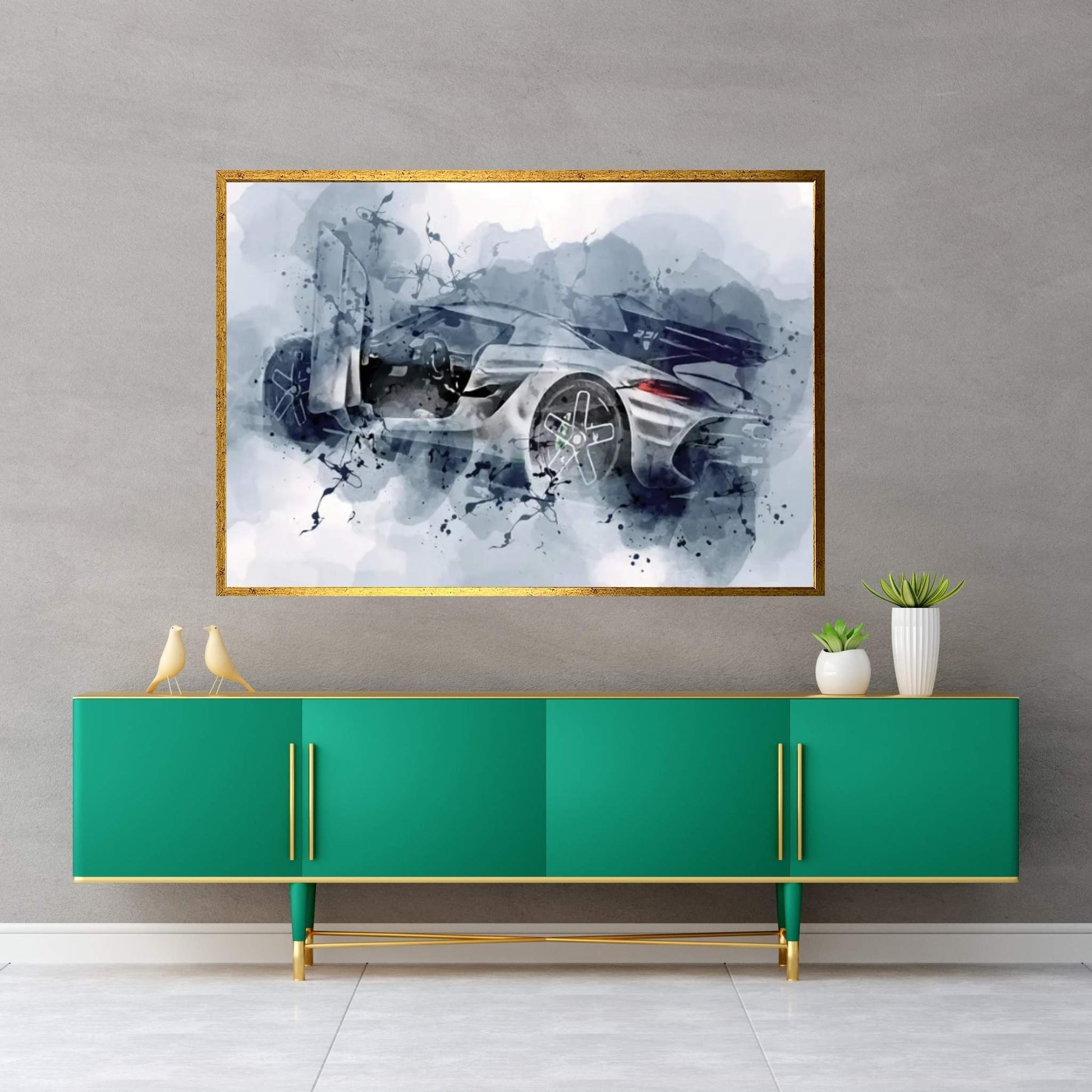 Koenigsegg Jesko Hypercar Exterior Canvas Wall Art - Y Canvas