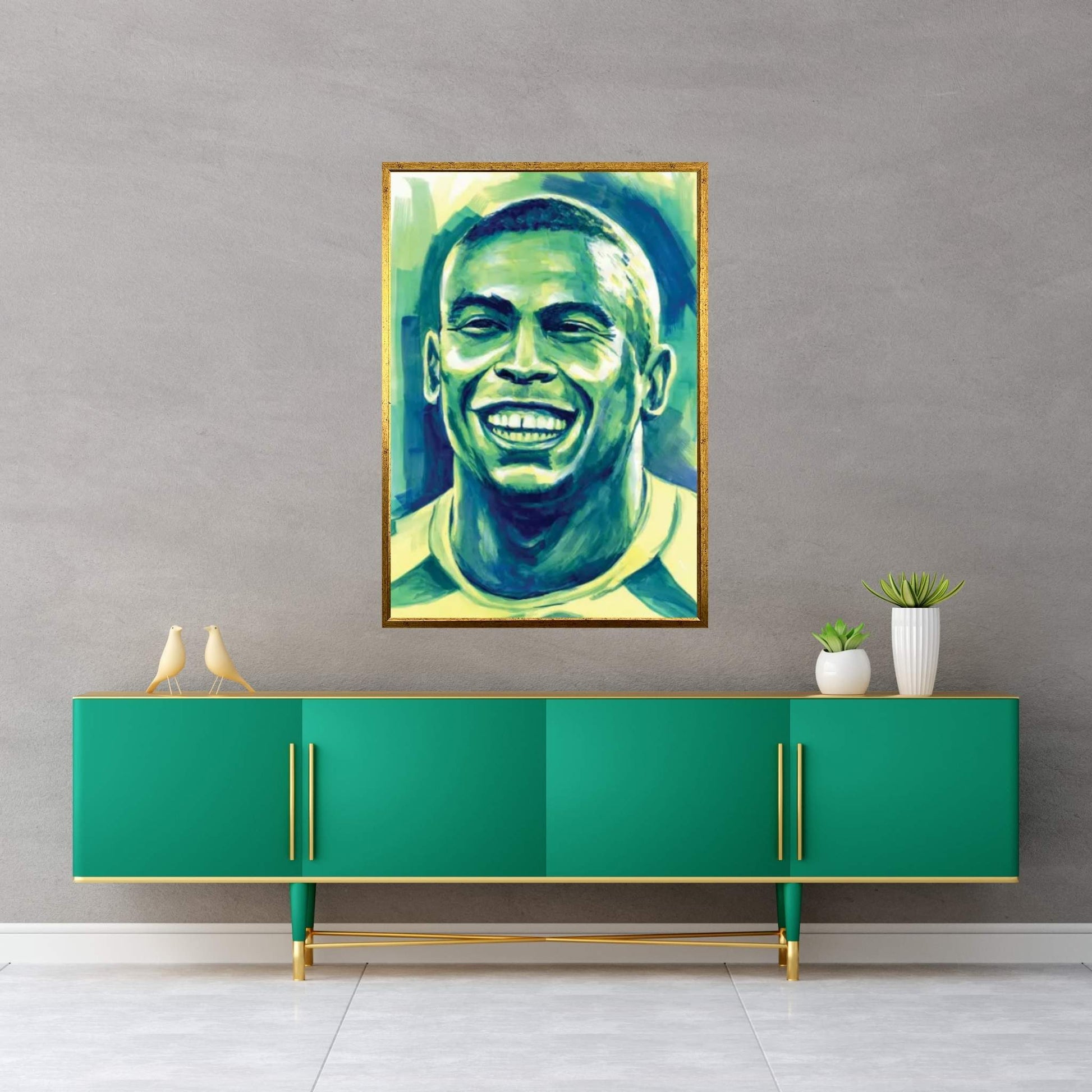 Ronaldo - 2002 Fifa World Cup Winner Canvas Wall Art - Y Canvas