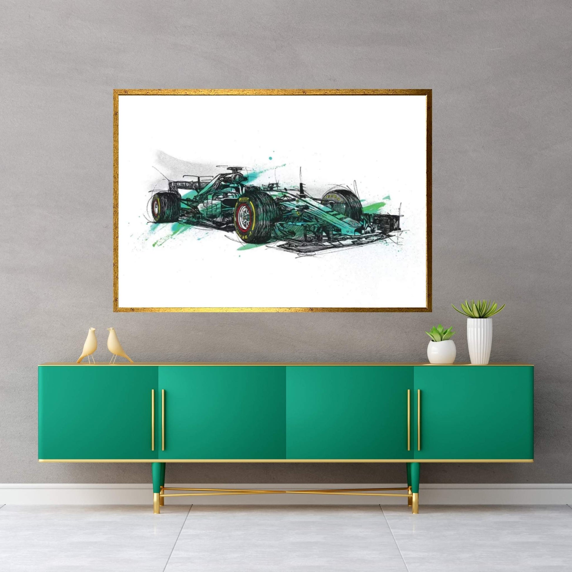 F1 Hamilton Canvas Wall Art - Y Canvas