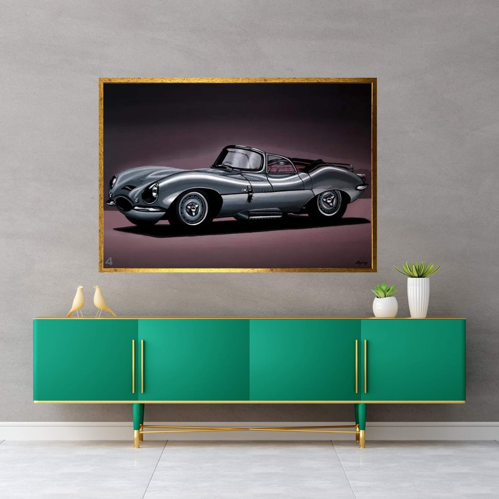 Jaguar XKSS 1957 Canvas Wall Art - Y Canvas
