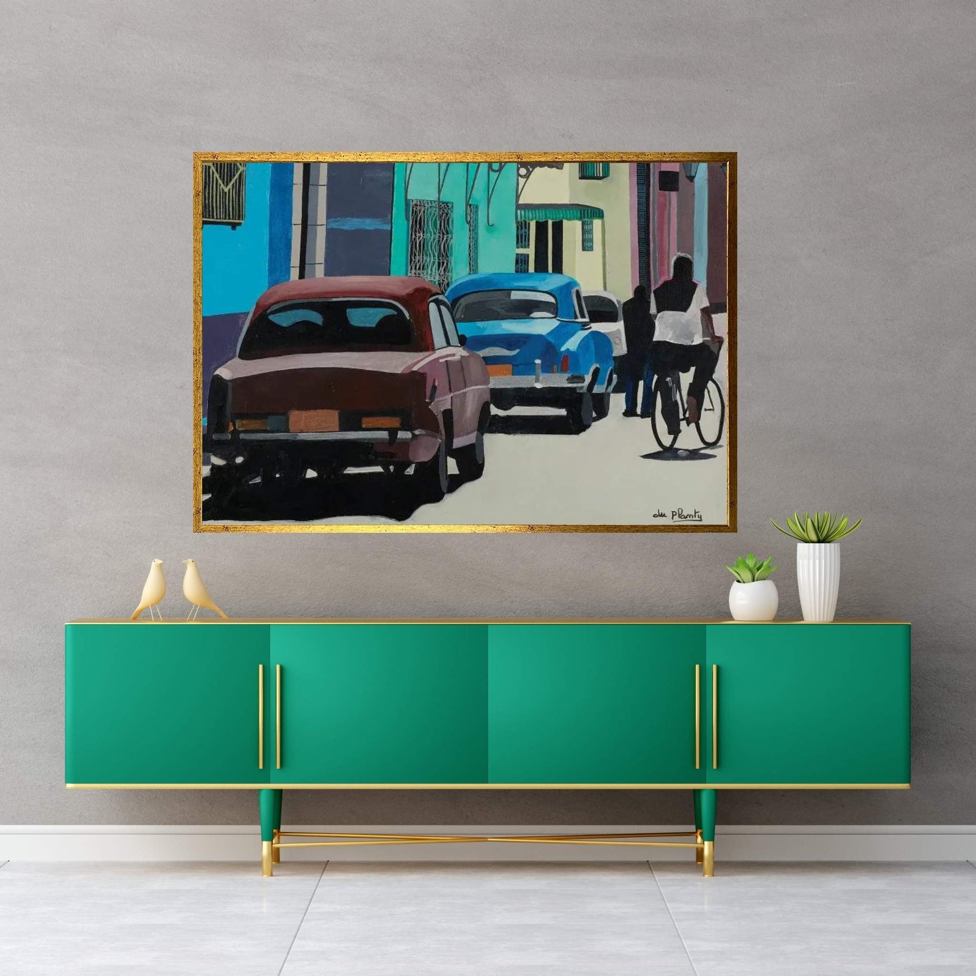 Cars In Trinidad Canvas Wall Art - Y Canvas