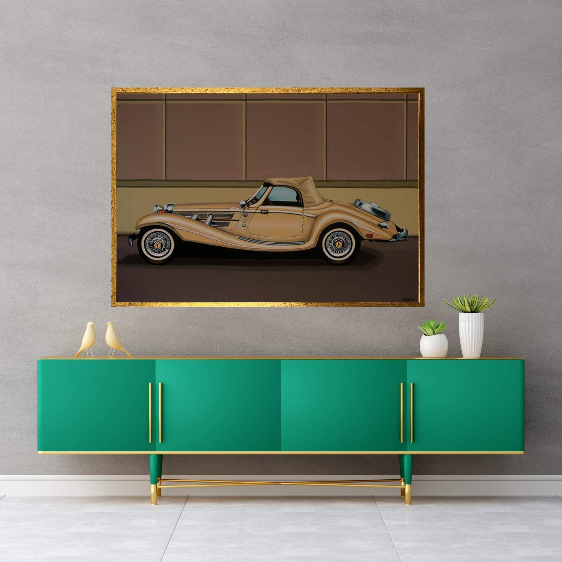 Mercedes 500K Roadster Car Canvas Wall Art - Y Canvas