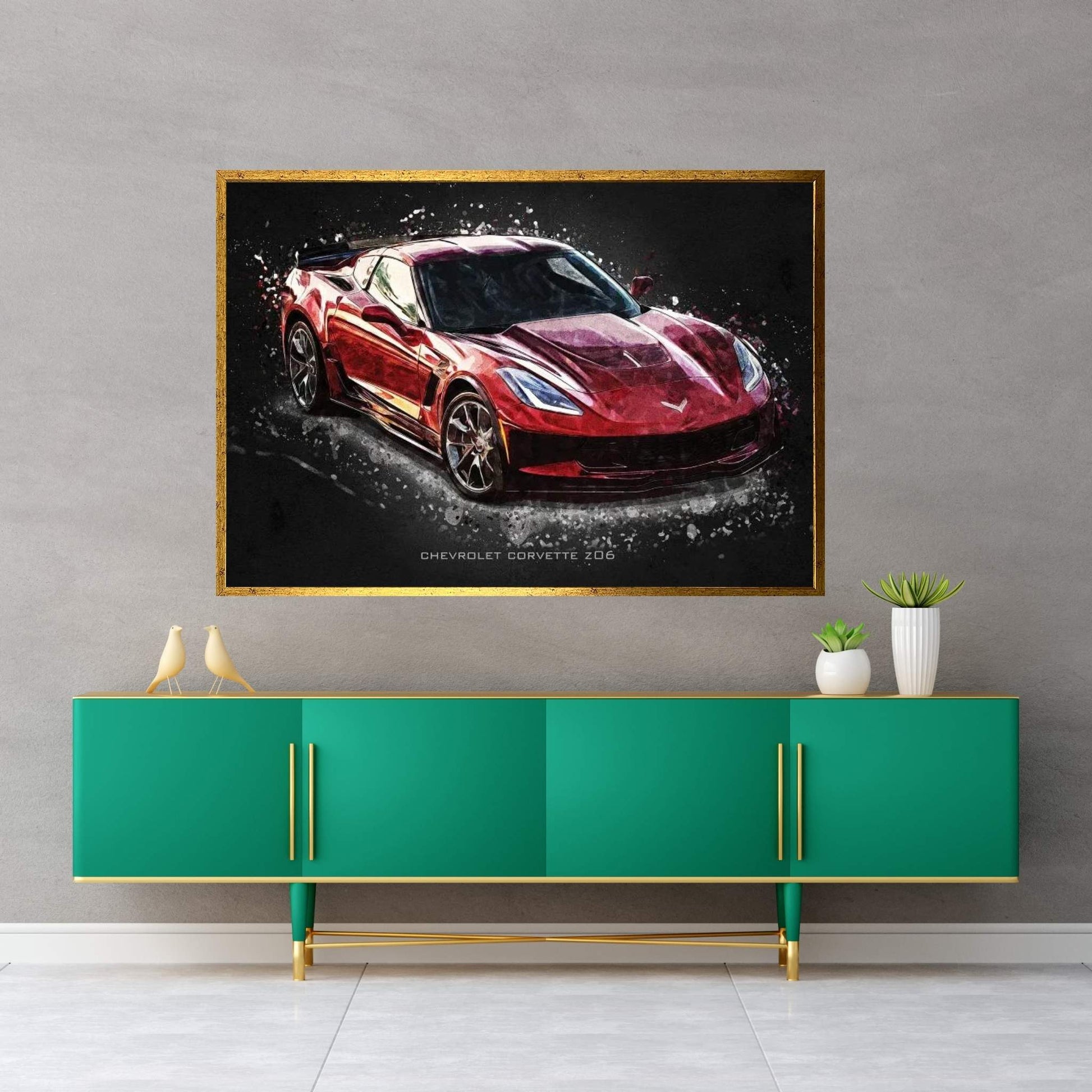 Chevrolet Corvette Z06 Canvas Wall Art - Y Canvas