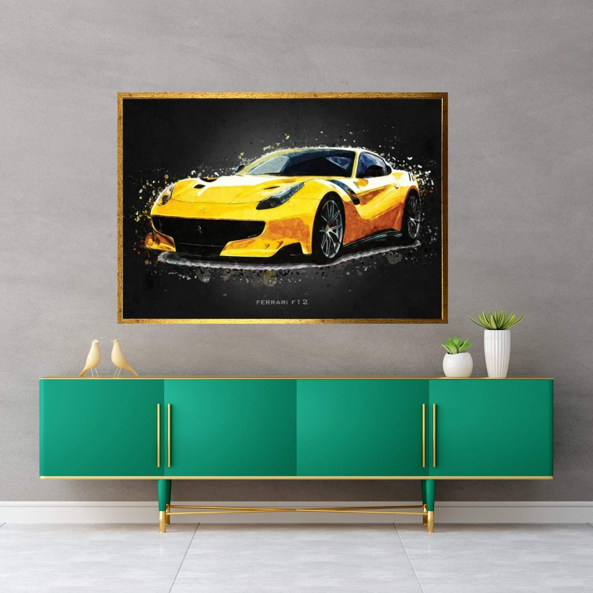 Ferrari F12 Canvas Wall Art - Y Canvas