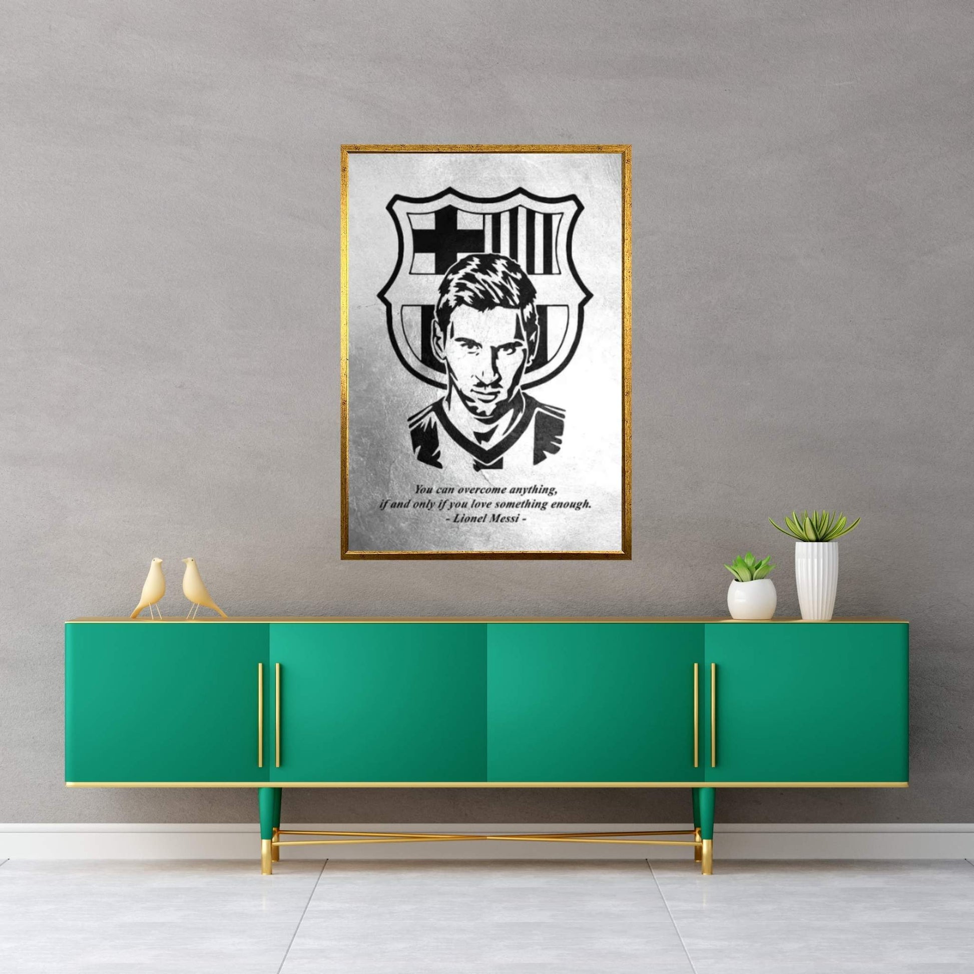 Lionel Messi Motivation Canvas Wall Art - Y Canvas