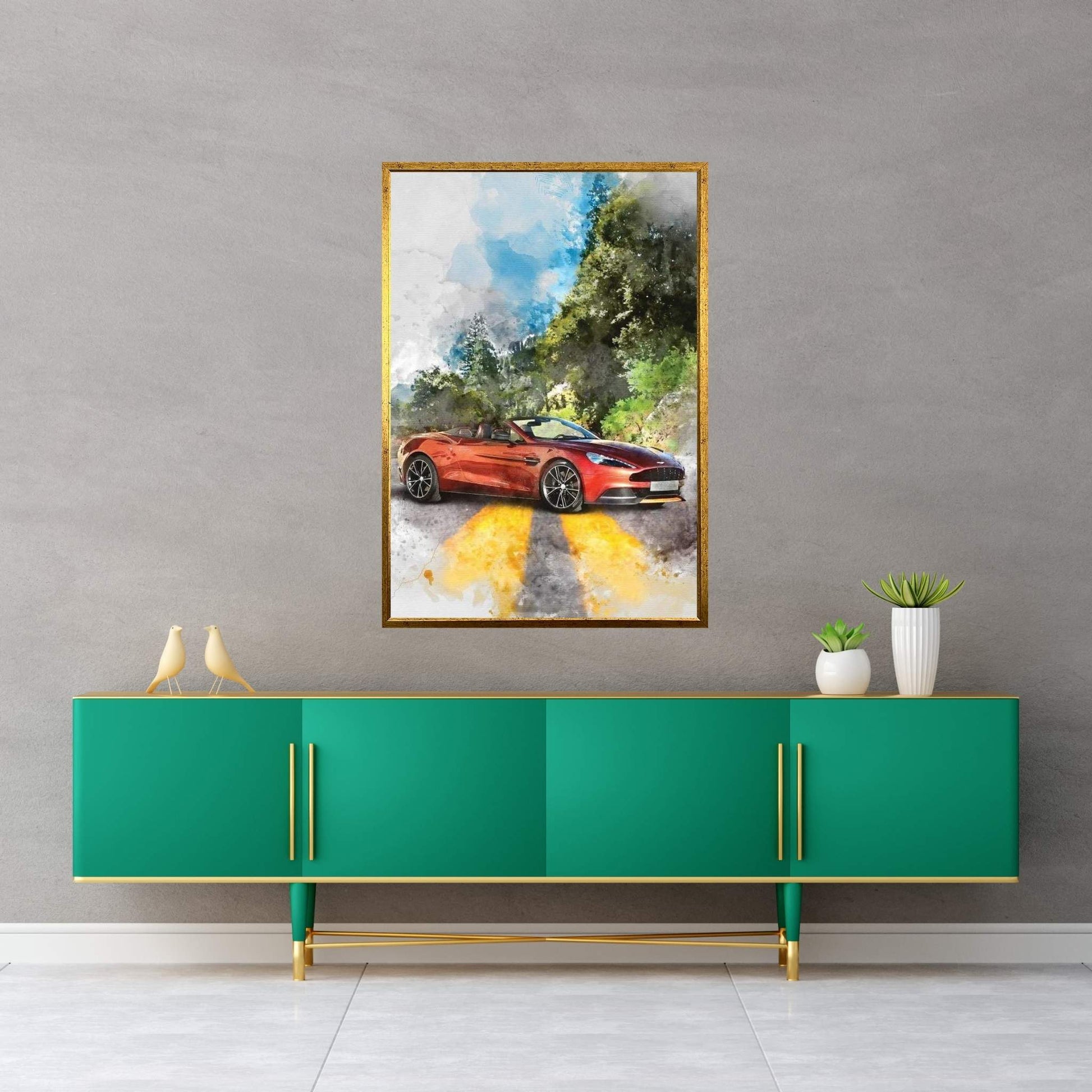 Aston Martin Vanquish Volante Canvas Wall Art - Y Canvas