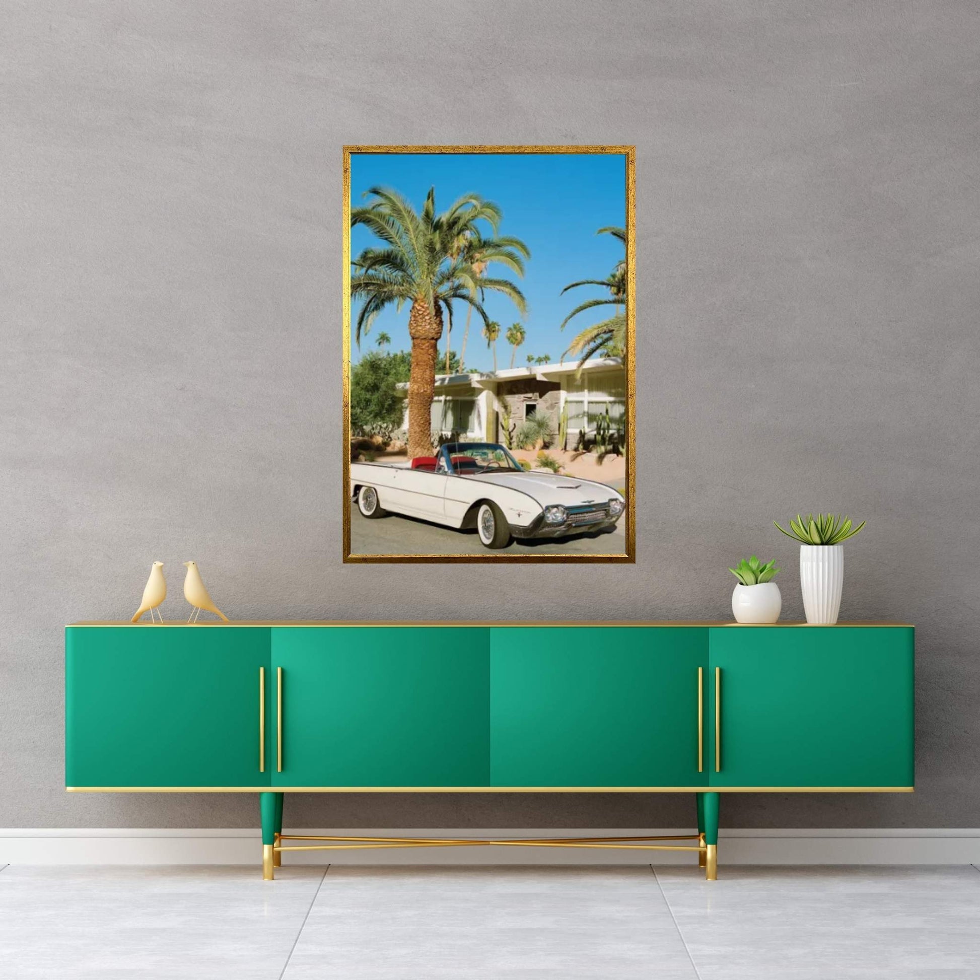 Palm Springs Thunderbird On Film Canvas Wall Art - Y Canvas