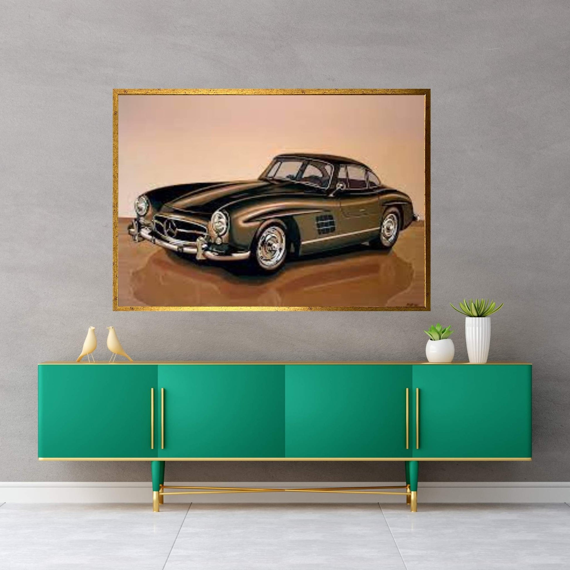 Mercedes Benz 300 SL 1954 Canvas Wall Art - Y Canvas