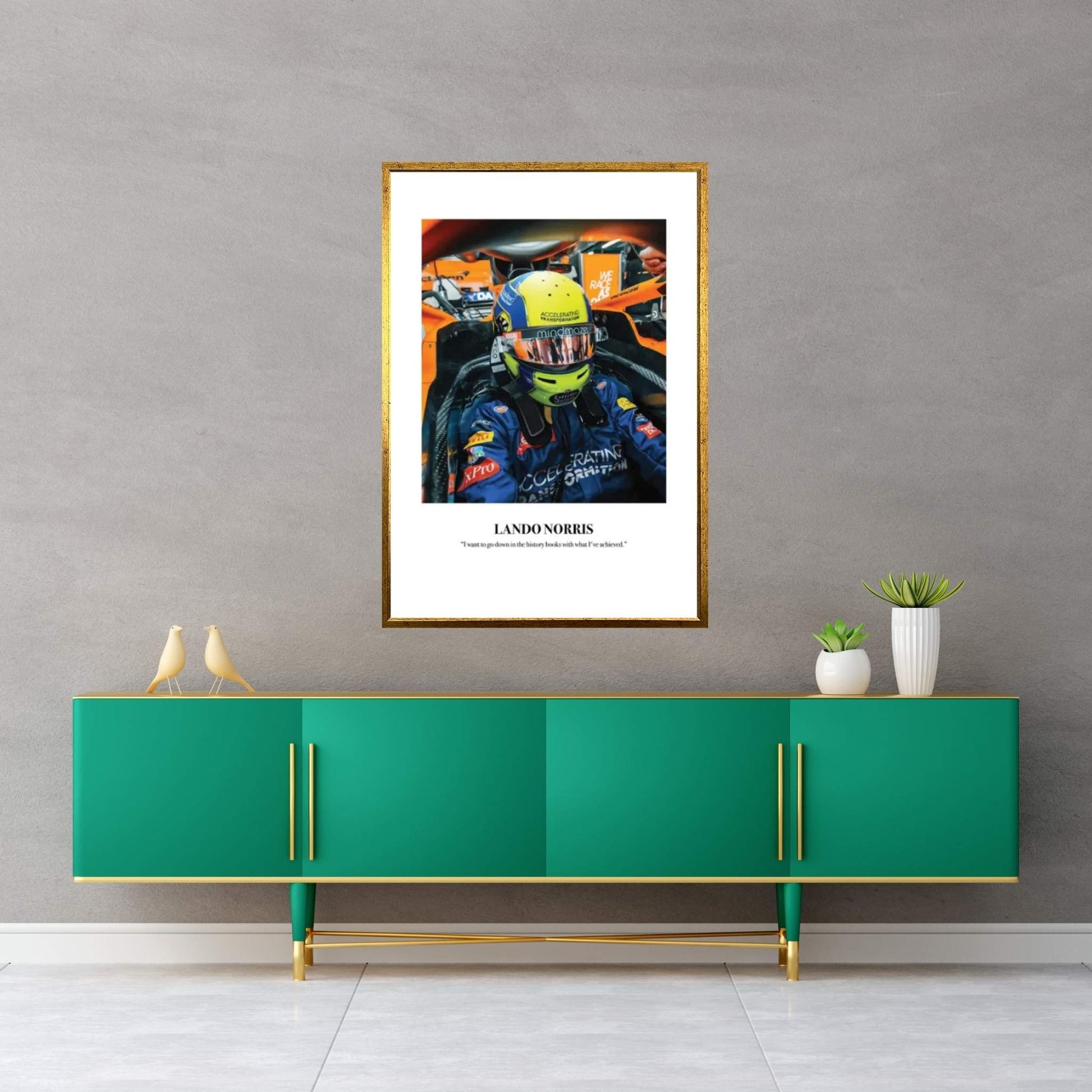 Lando Norris Cockpit Canvas Wall Art - Y Canvas