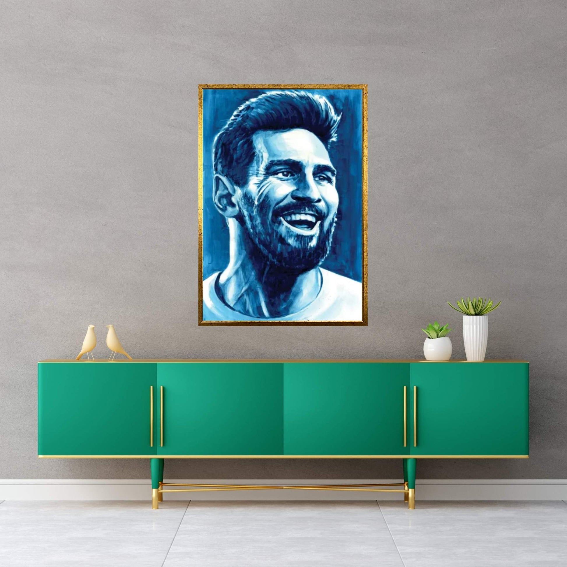 Lionel Messi Canvas Wall Art - Y Canvas